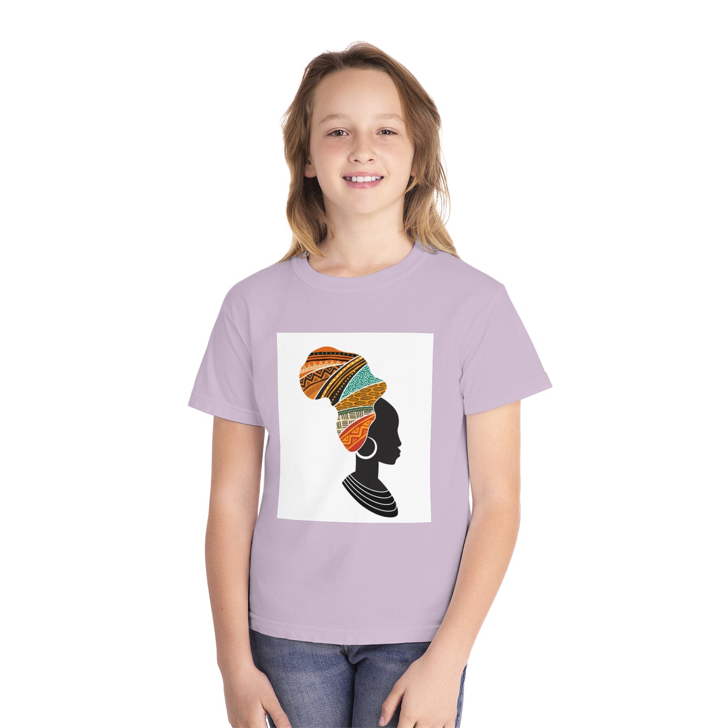 Youth Midweight Tee - African Heritage Design for Creative Kids