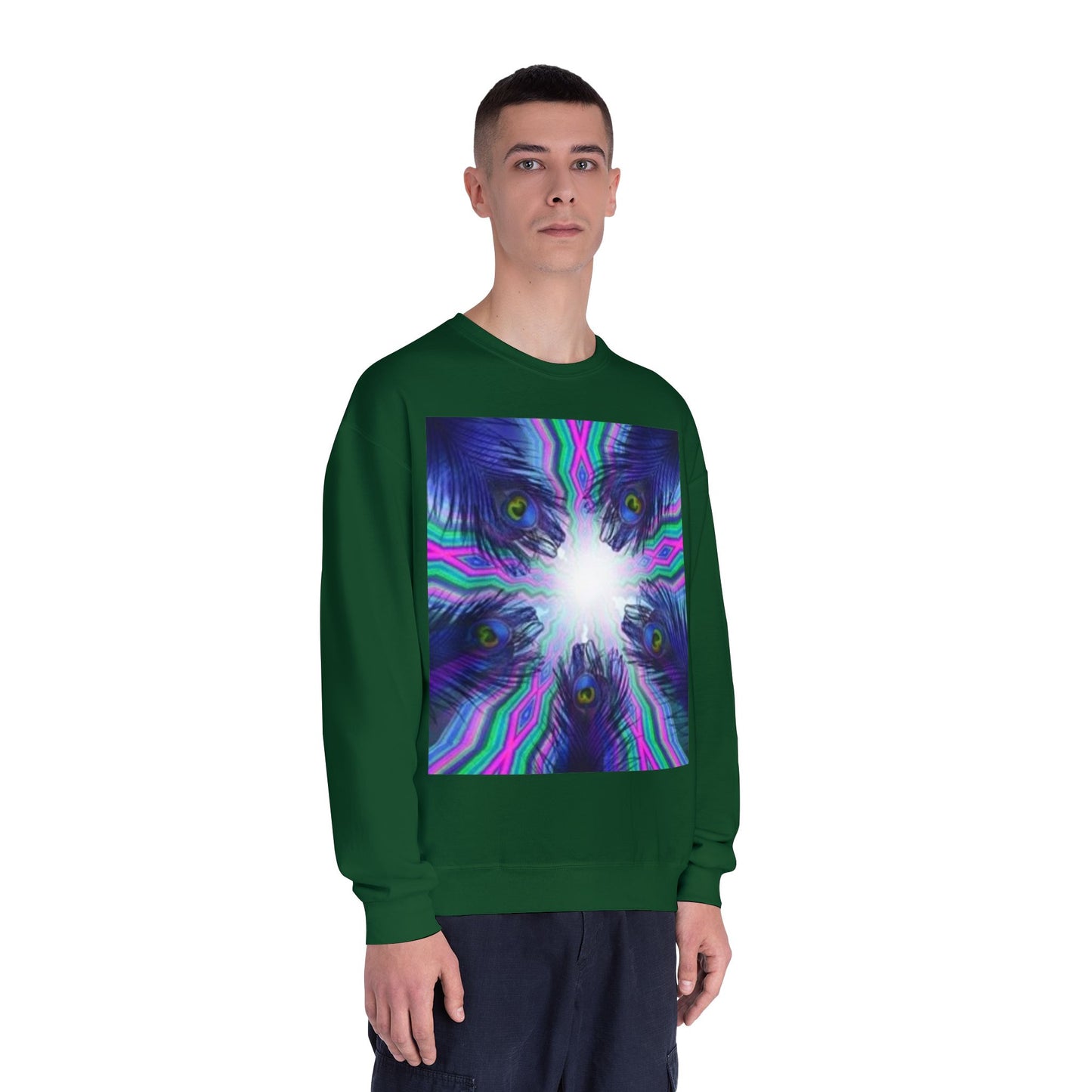 Psychedelic Art Crewneck Sweatshirt - Unisex Vibrant Graphic Sweatshirt