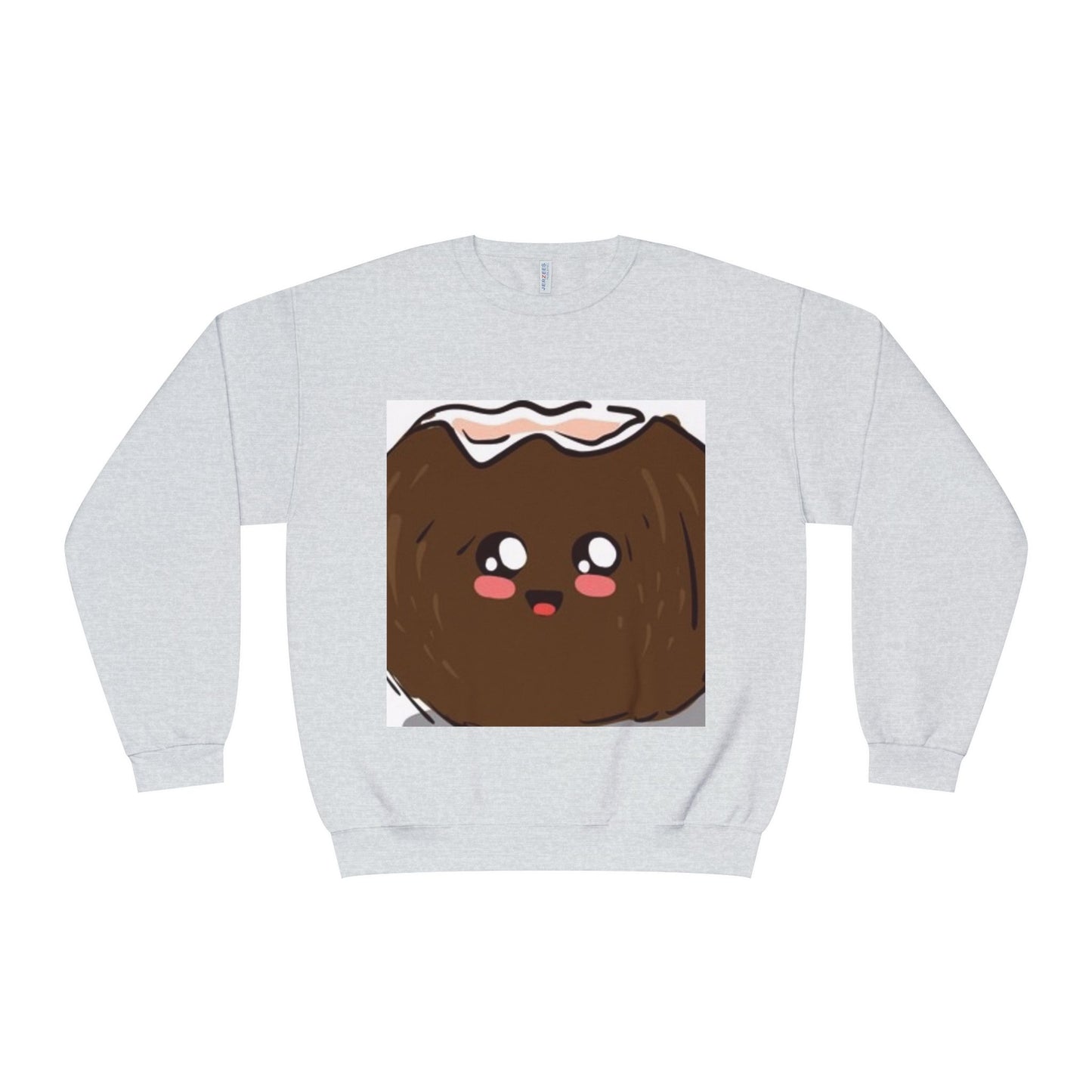 Cute Kawaii Coconut Crewneck Sweatshirt | Unisex Sweatshirt for Food Lovers
