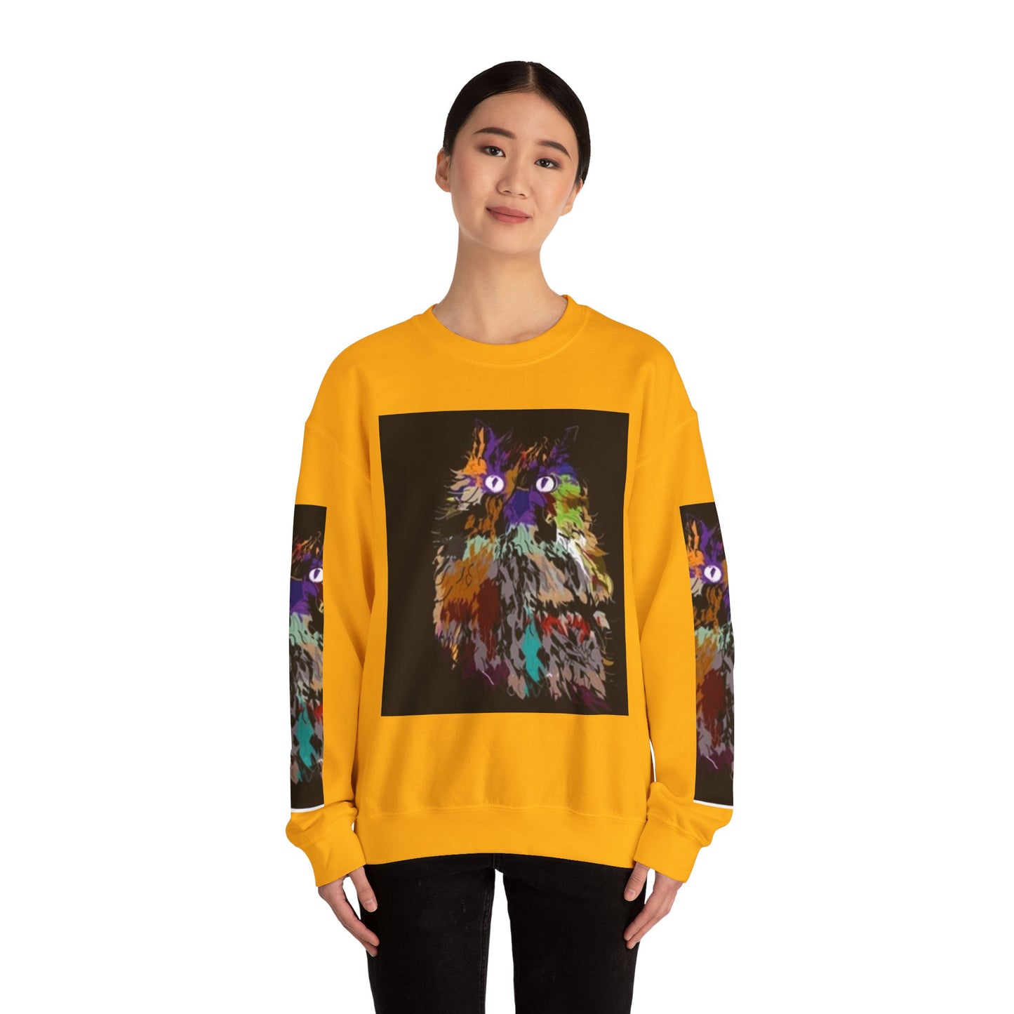 Colorful Owl Crewneck Sweatshirt - Unisex Heavy Blend™ - Cozy Art Wear for Animal Lovers