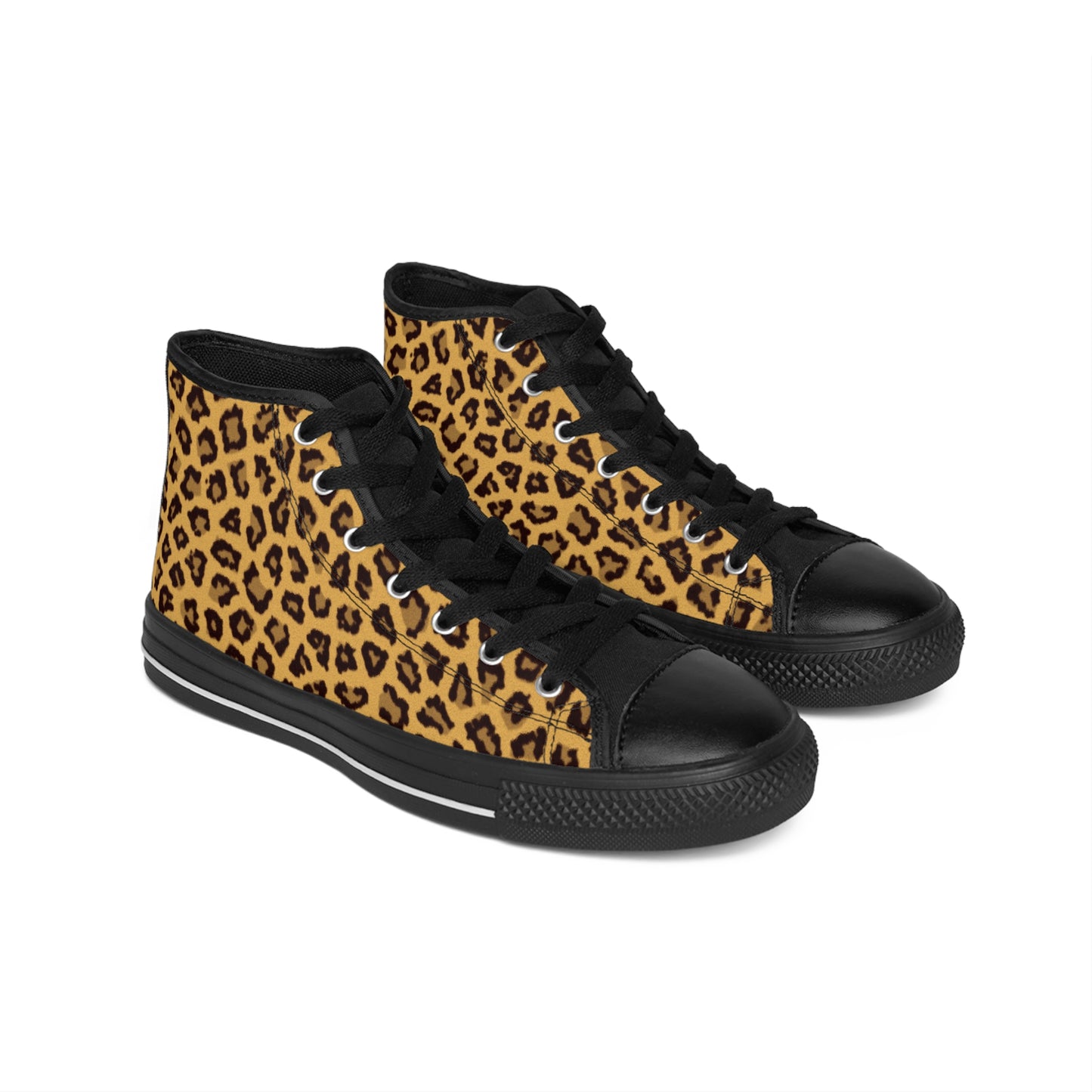 Men's Classic Leopard Print Sneakers - Trendy High-Top Shoes for Casual Style