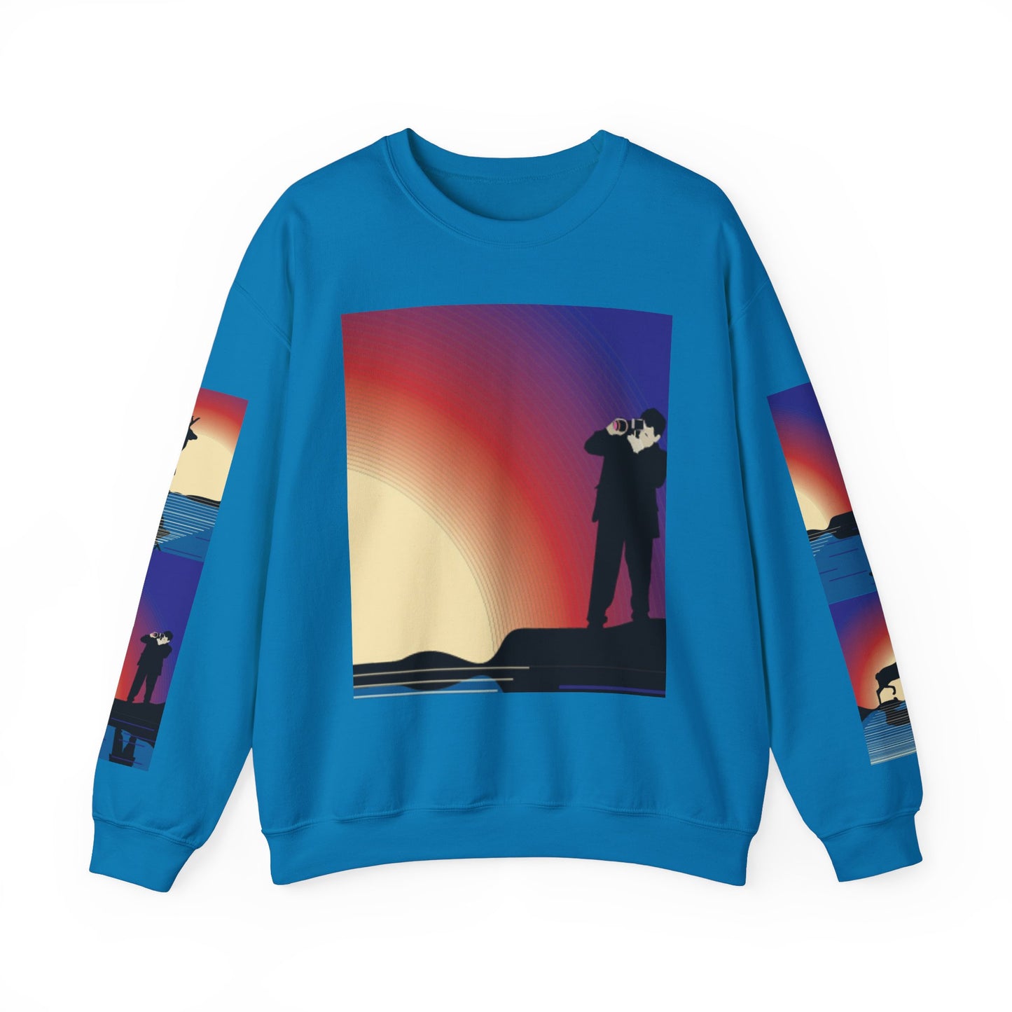 Vibrant Deer Sunset Unisex Crewneck Sweatshirt