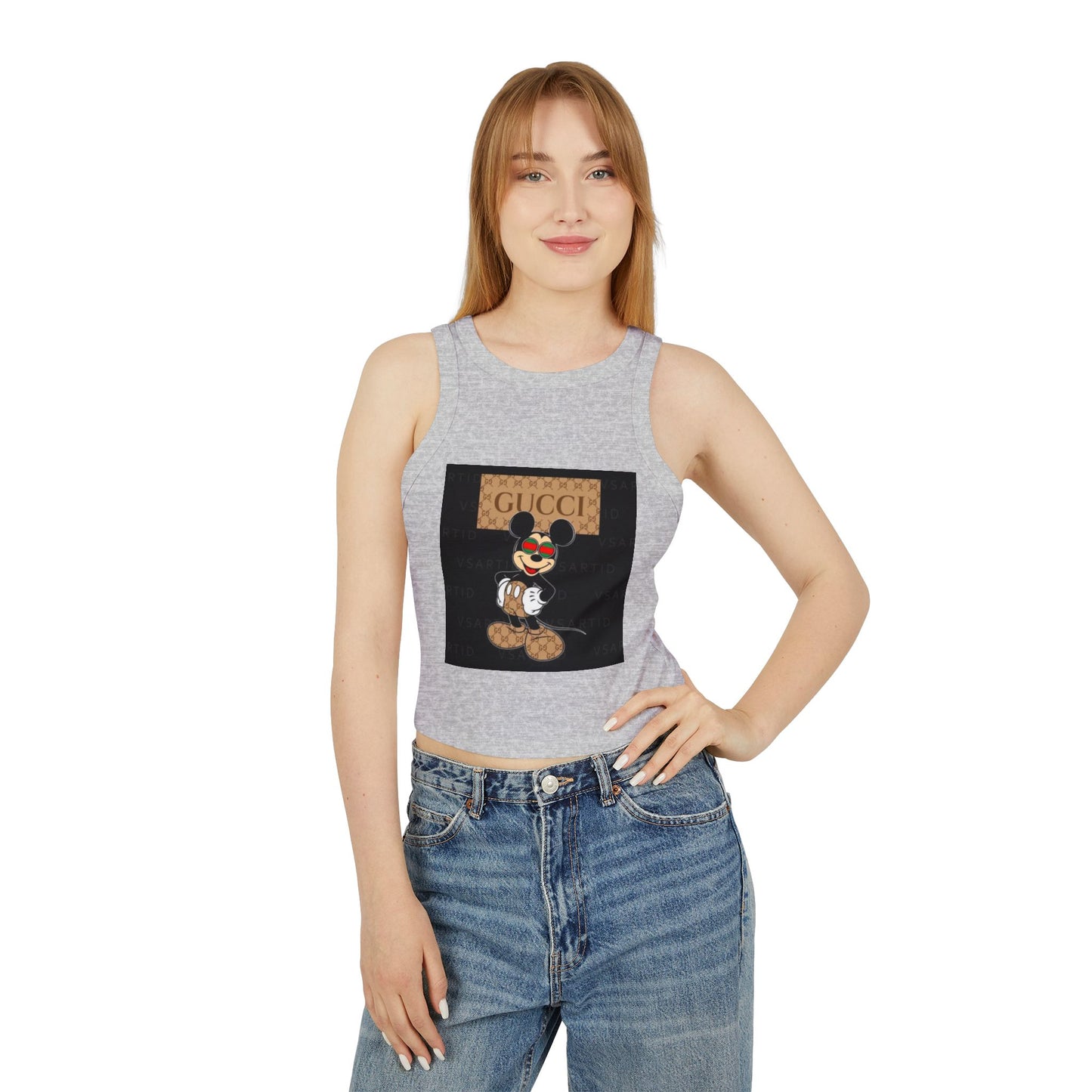 Trendy Women's Micro Rib Racer Tank Top - Stylish and Comfortable for Everyday Wear