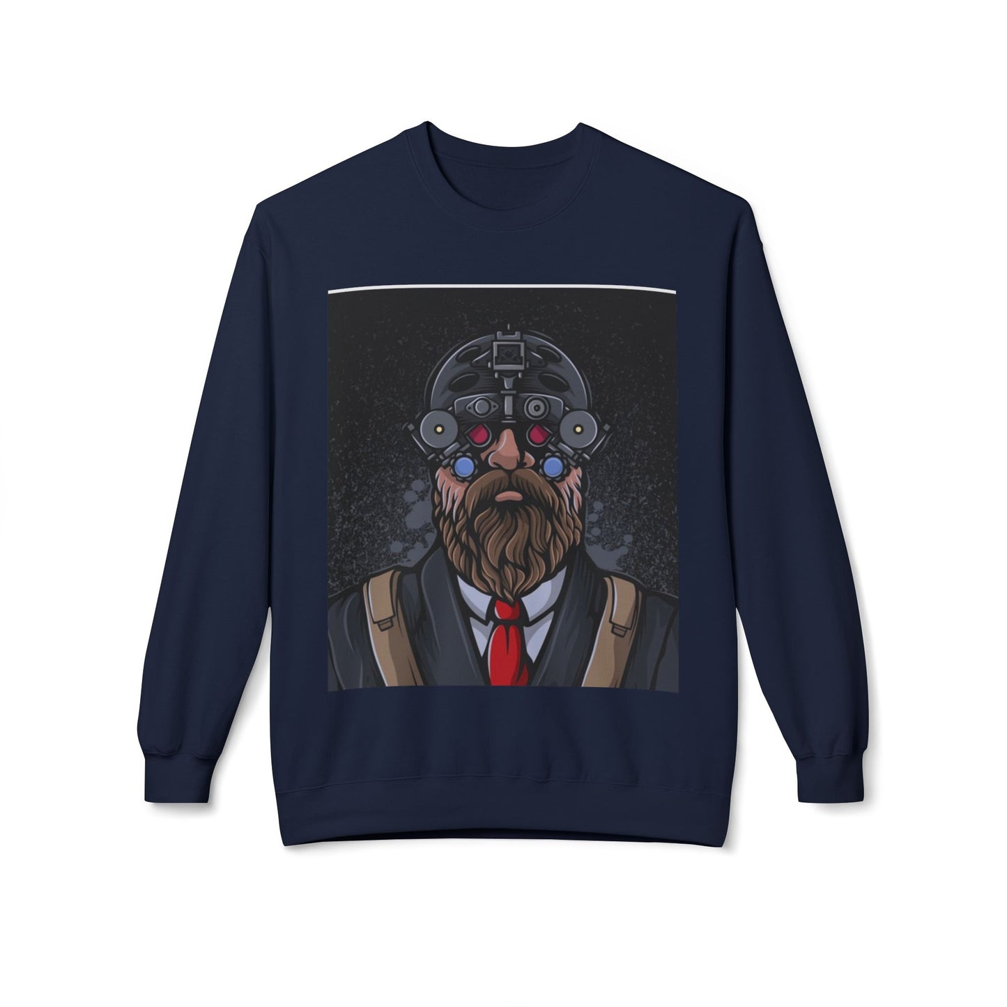 Bearded Tech Enthusiast Crewneck Sweatshirt
