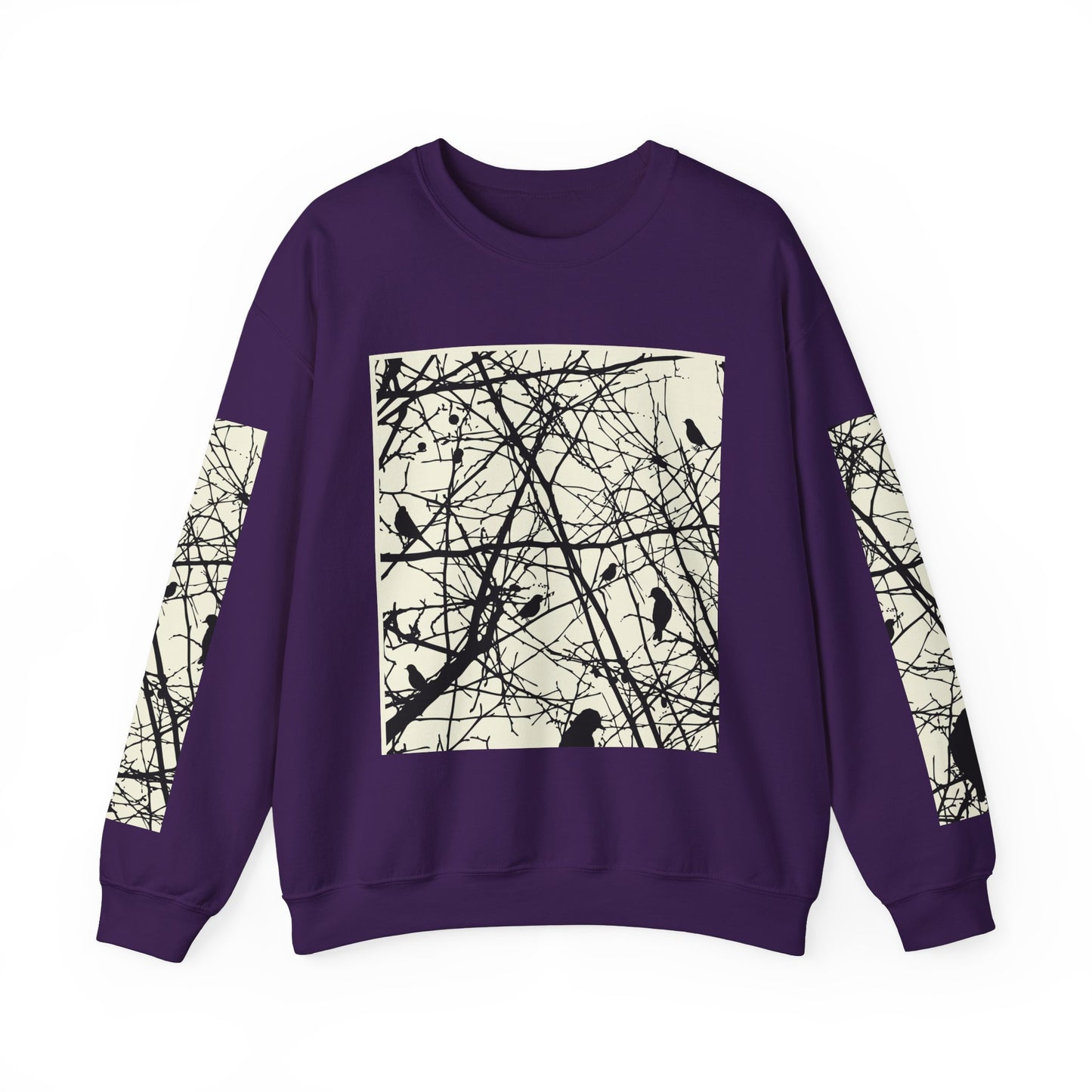 Nature-Inspired Unisex Crewneck Sweatshirt with Bird Print