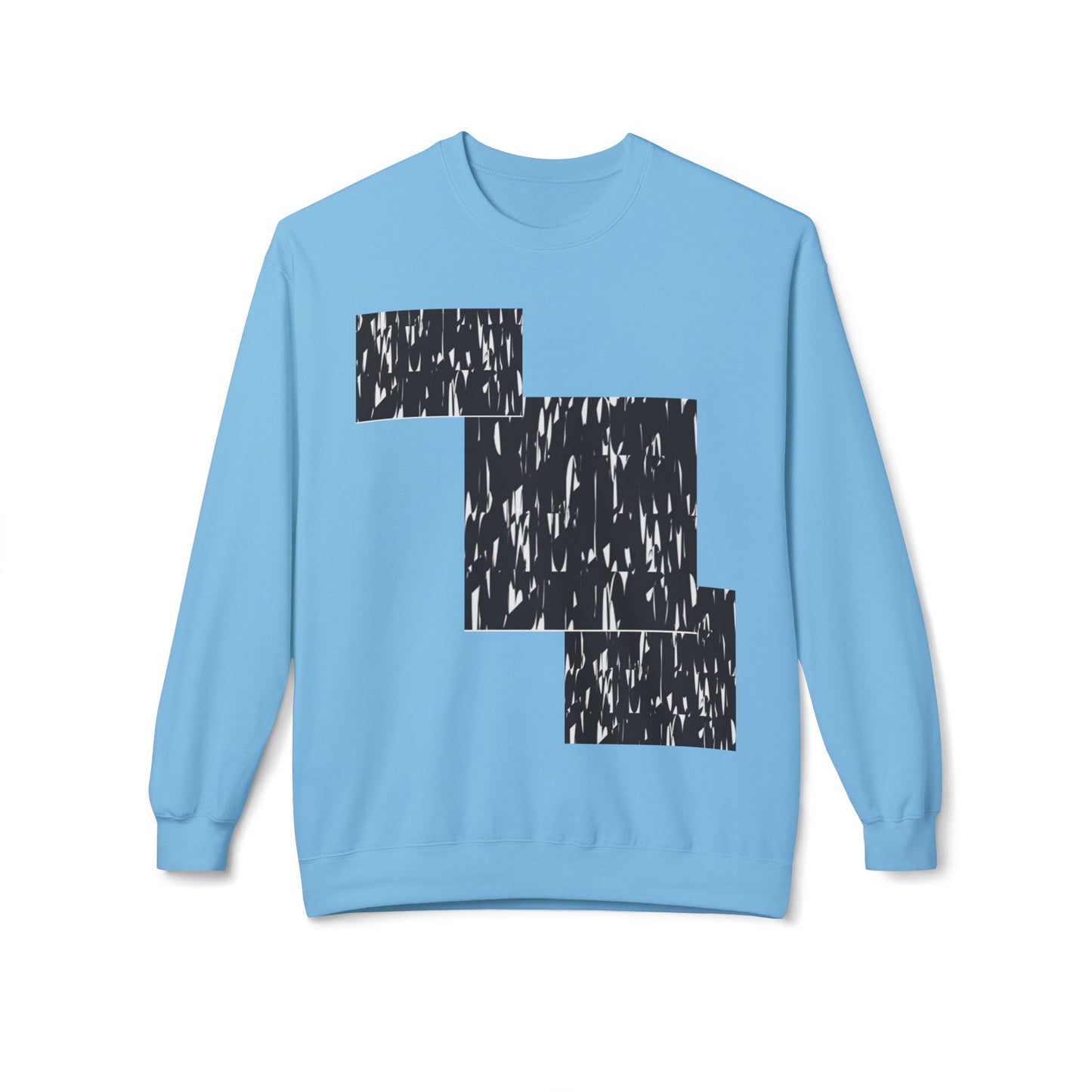 Modern Abstract Fleece Crewneck Sweatshirt - Cozy Unisex Apparel