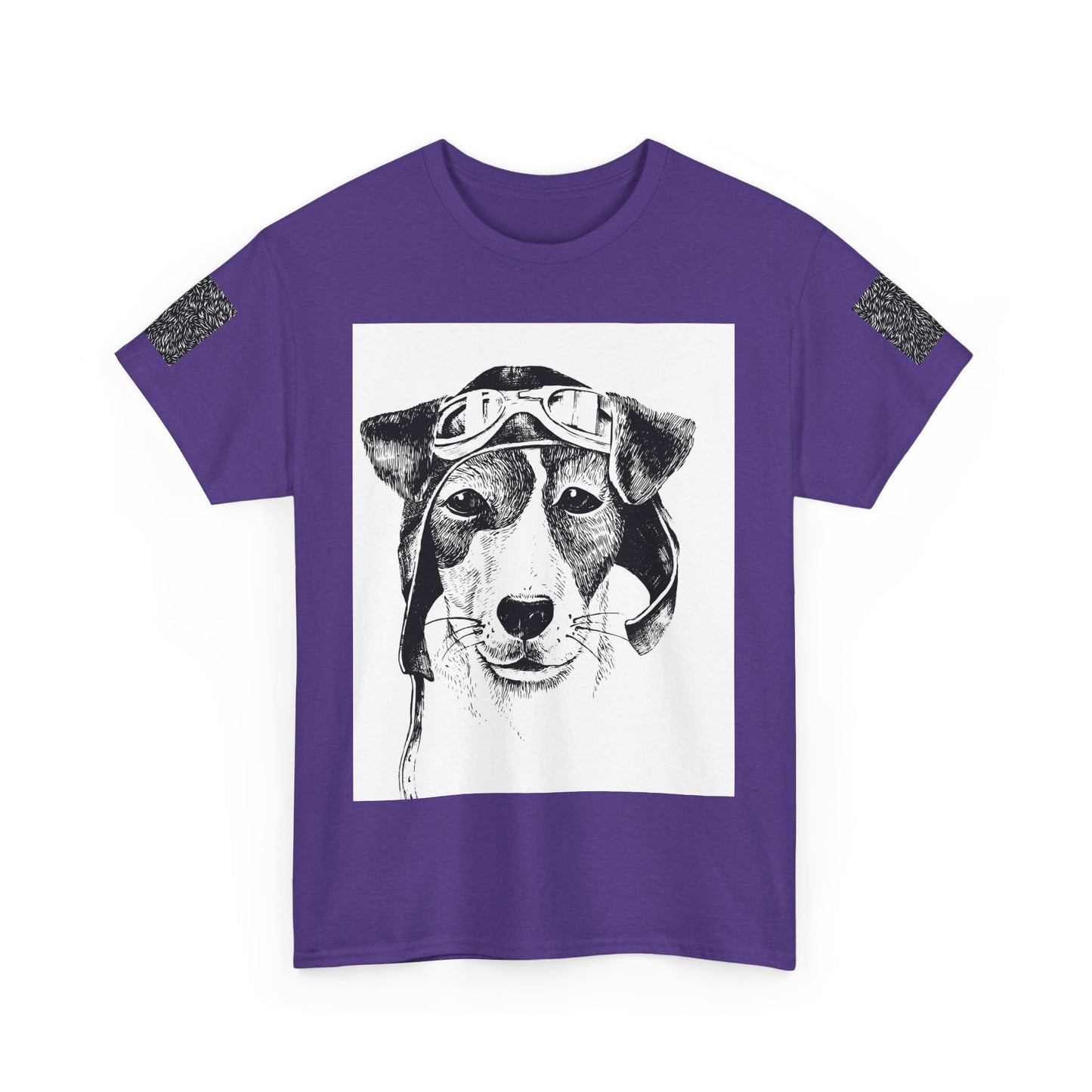 Vintage Aviator Dog Unisex Heavy Cotton Tee