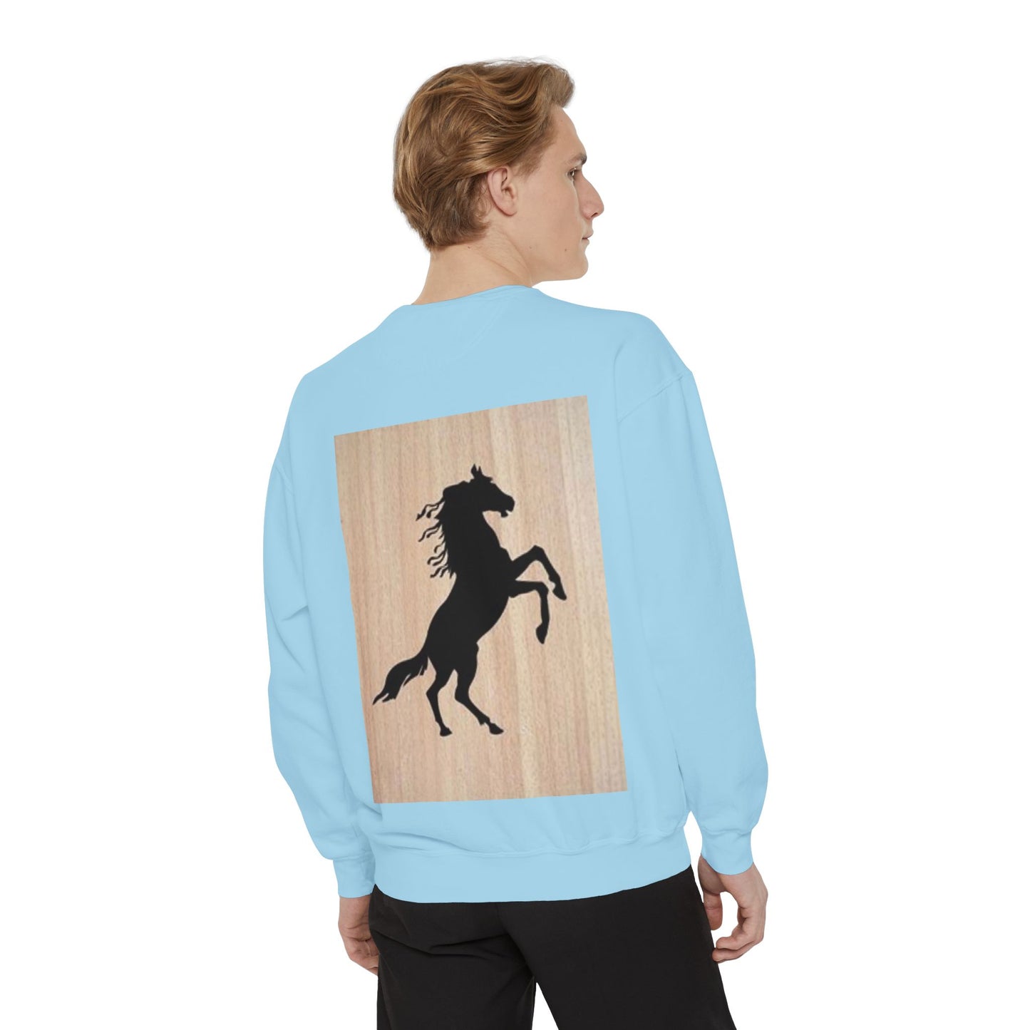 Equestrian Spirit Unisex Garment-Dyed Sweatshirt - Bold Horse Design