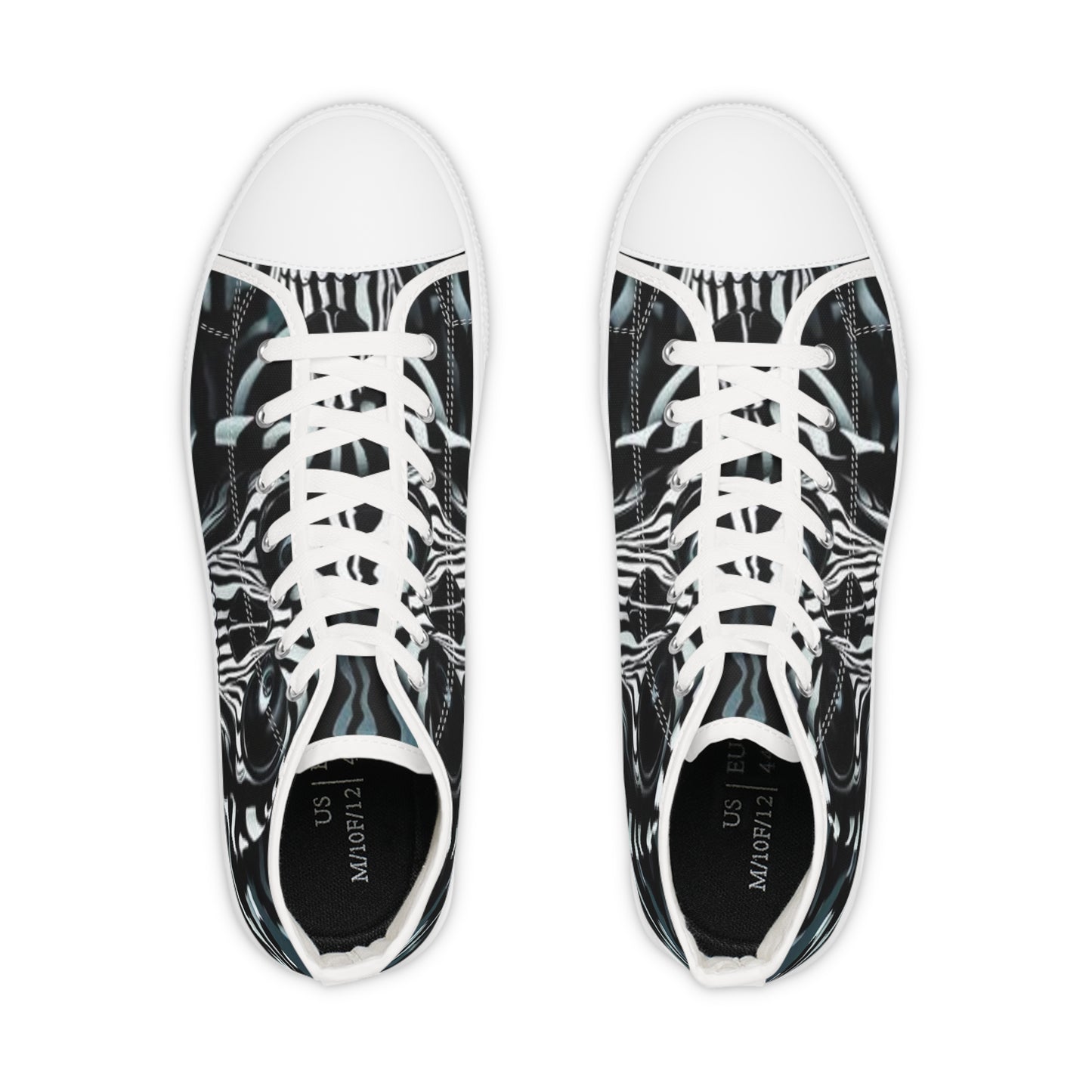 Edgy Skull High Top Sneakers for Men | Unique Graphic Footwear