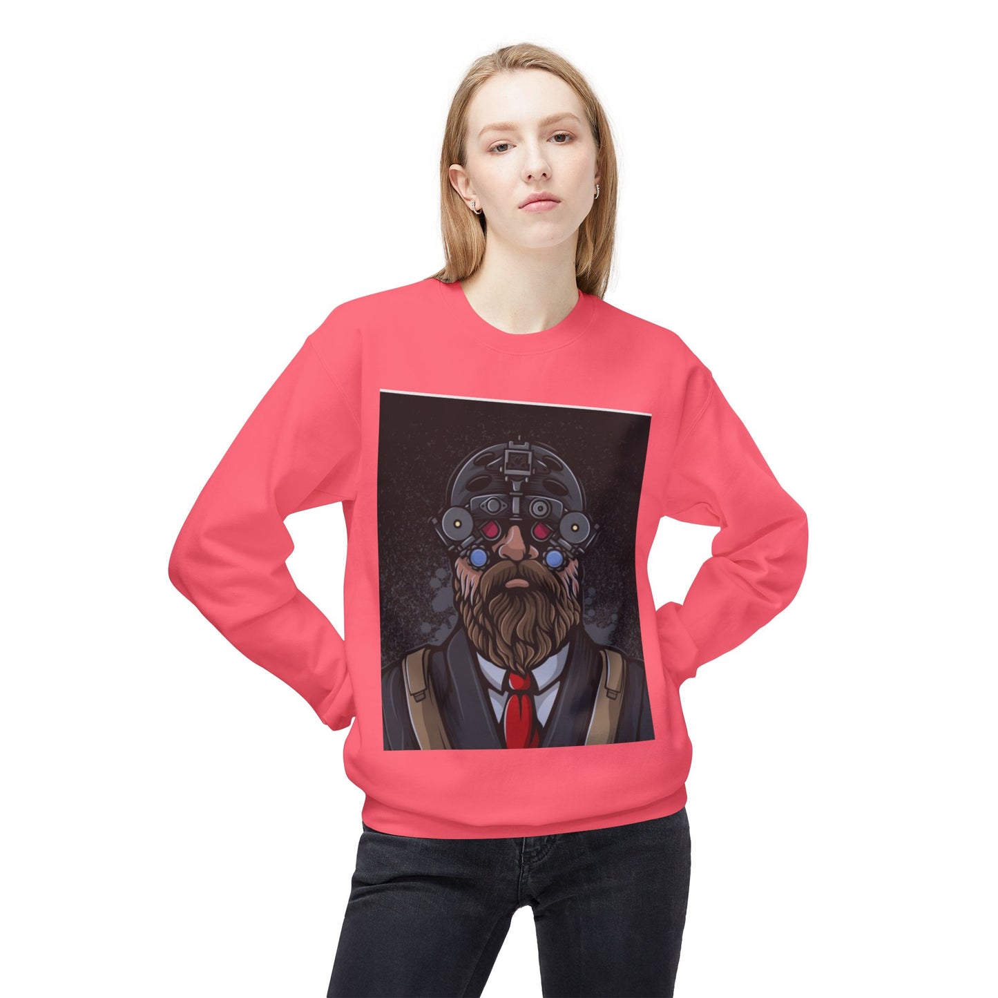 Bearded Tech Enthusiast Crewneck Sweatshirt