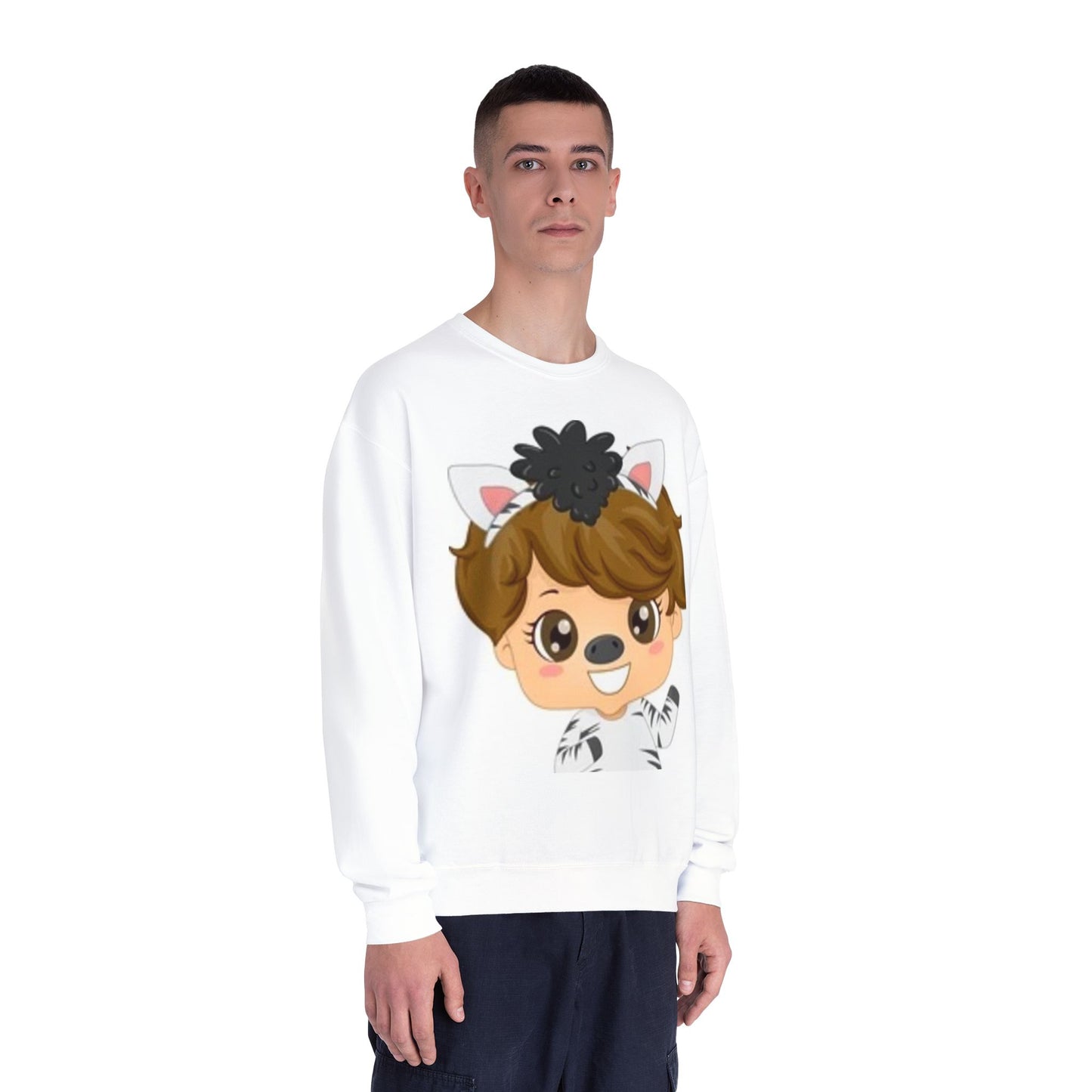 Cute Cartoon Animal Crewneck Sweatshirt for Kids