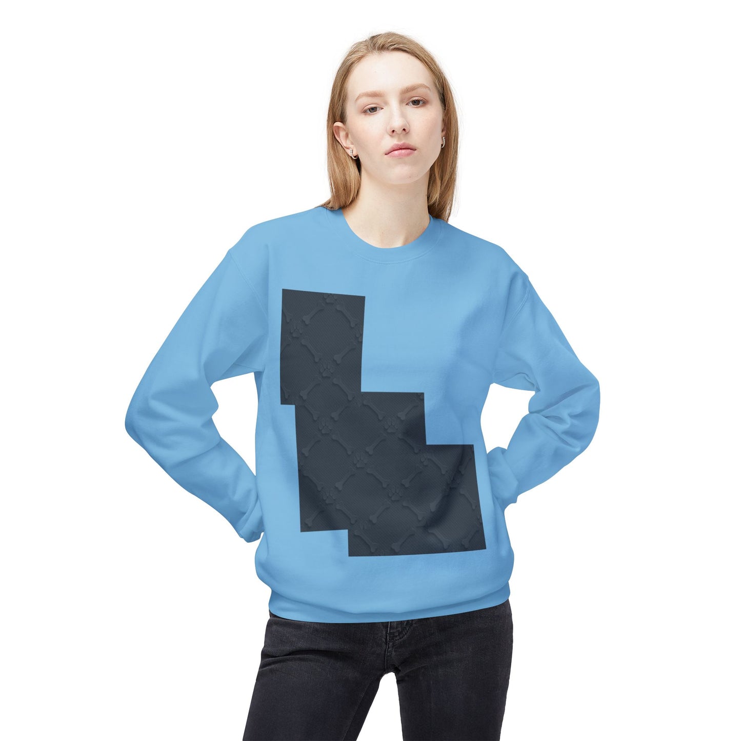Minimalist Pet-Themed Crewneck Sweatshirt for Animal Lovers