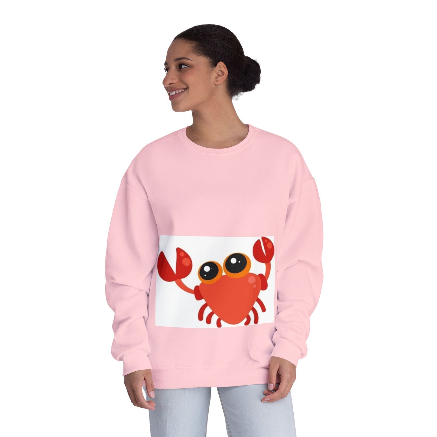 Cute Crab Graphic Unisex Crewneck Sweatshirt