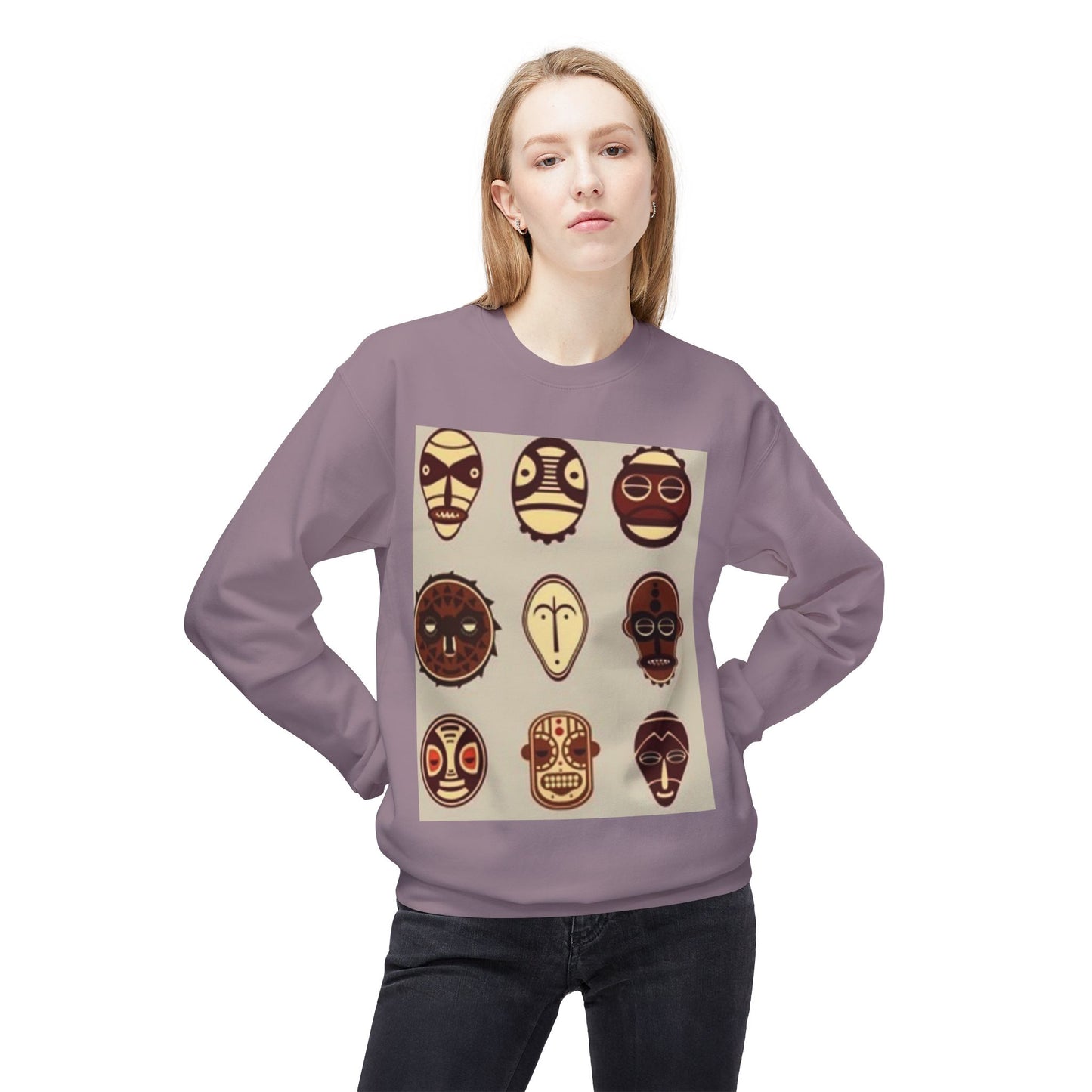 Artistic Horse Illustration Fleece Crewneck Sweatshirt - Unisex