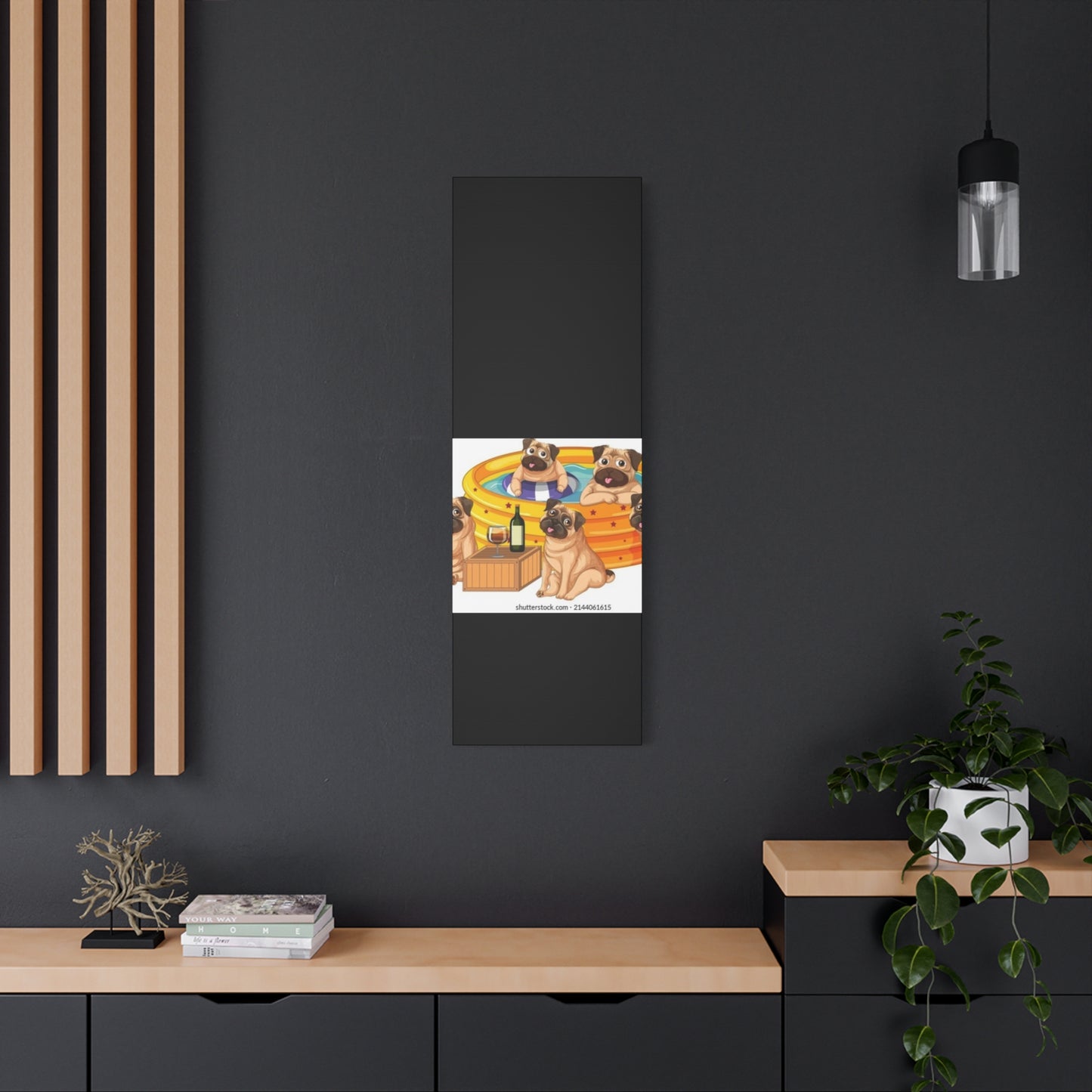 Pug Pool Party Canvas Art - Fun Pet Decor