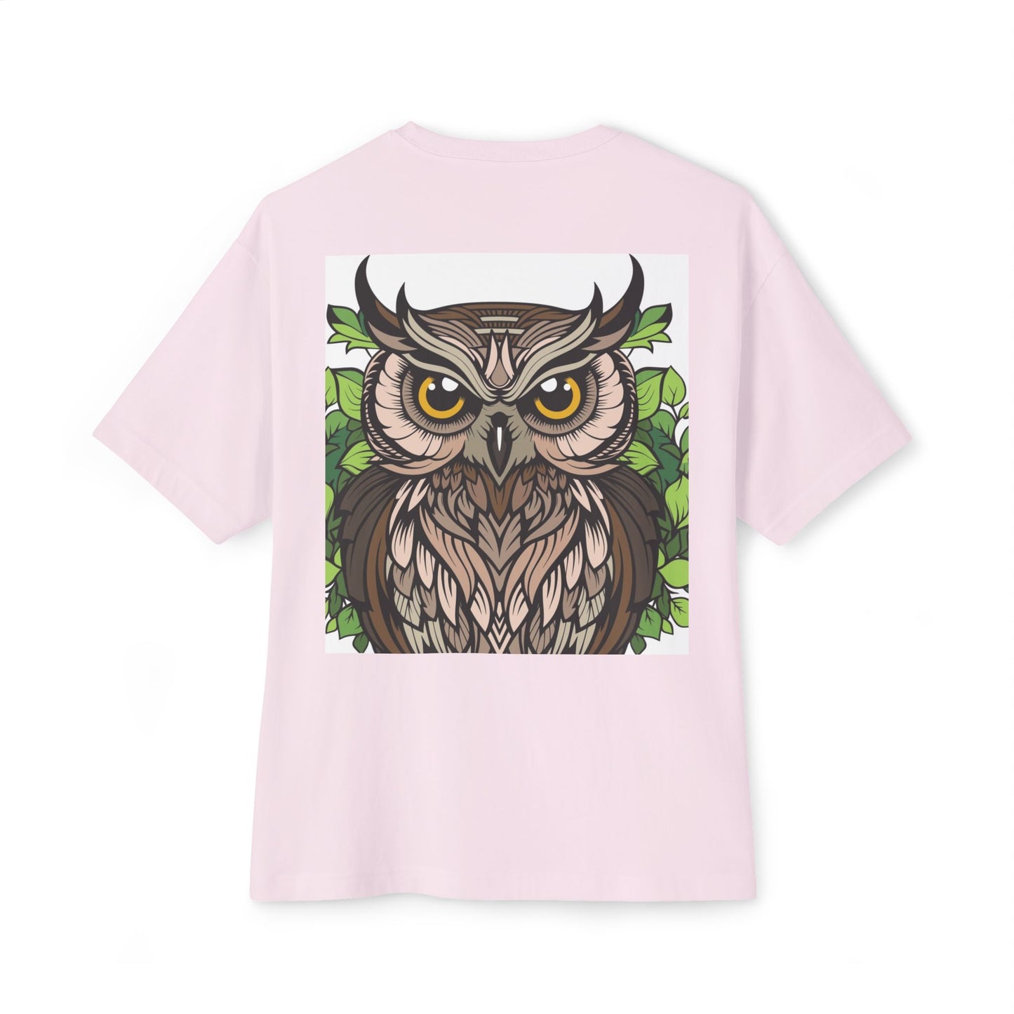 Wildlife Graphic Oversized T-Shirt - Snake & Owl Design