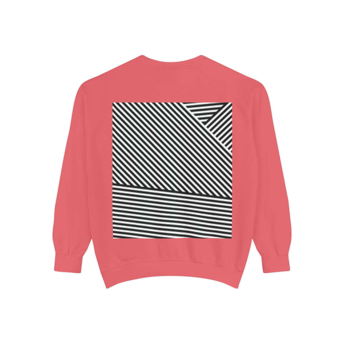 Unique Unisex Garment-Dyed Sweatshirt with Intricate Graphic Design