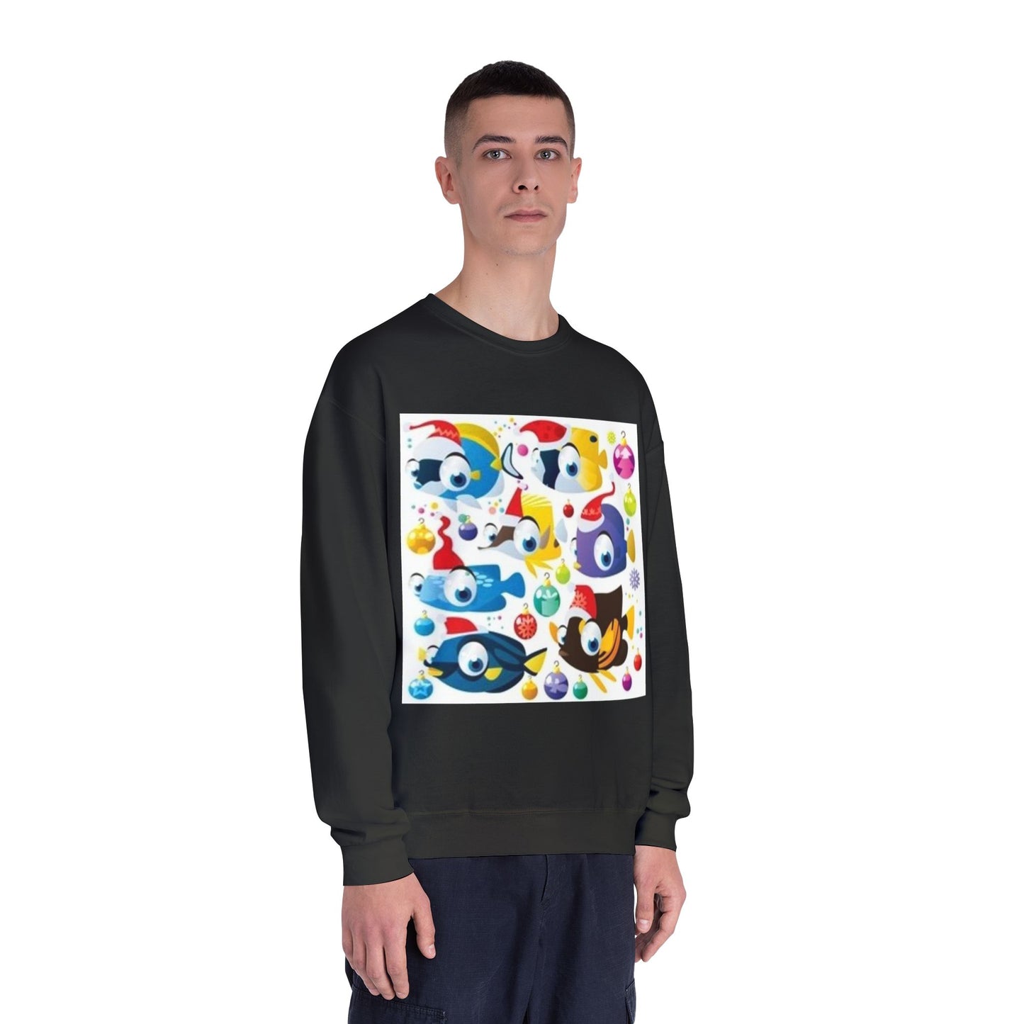 Whimsical Colorful Crewneck Sweatshirt – Fun Cartoon Design