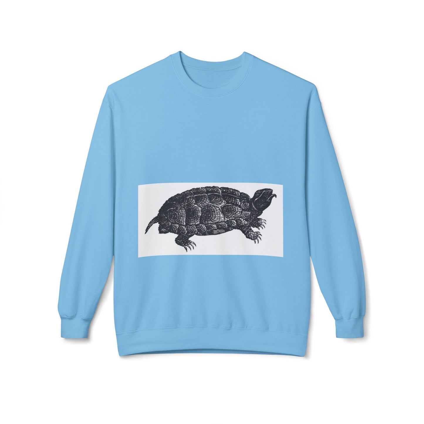 Turtle Design Unisex Fleece Crewneck Sweatshirt - Chill Vibes, Perfect Gift for Nature Lovers