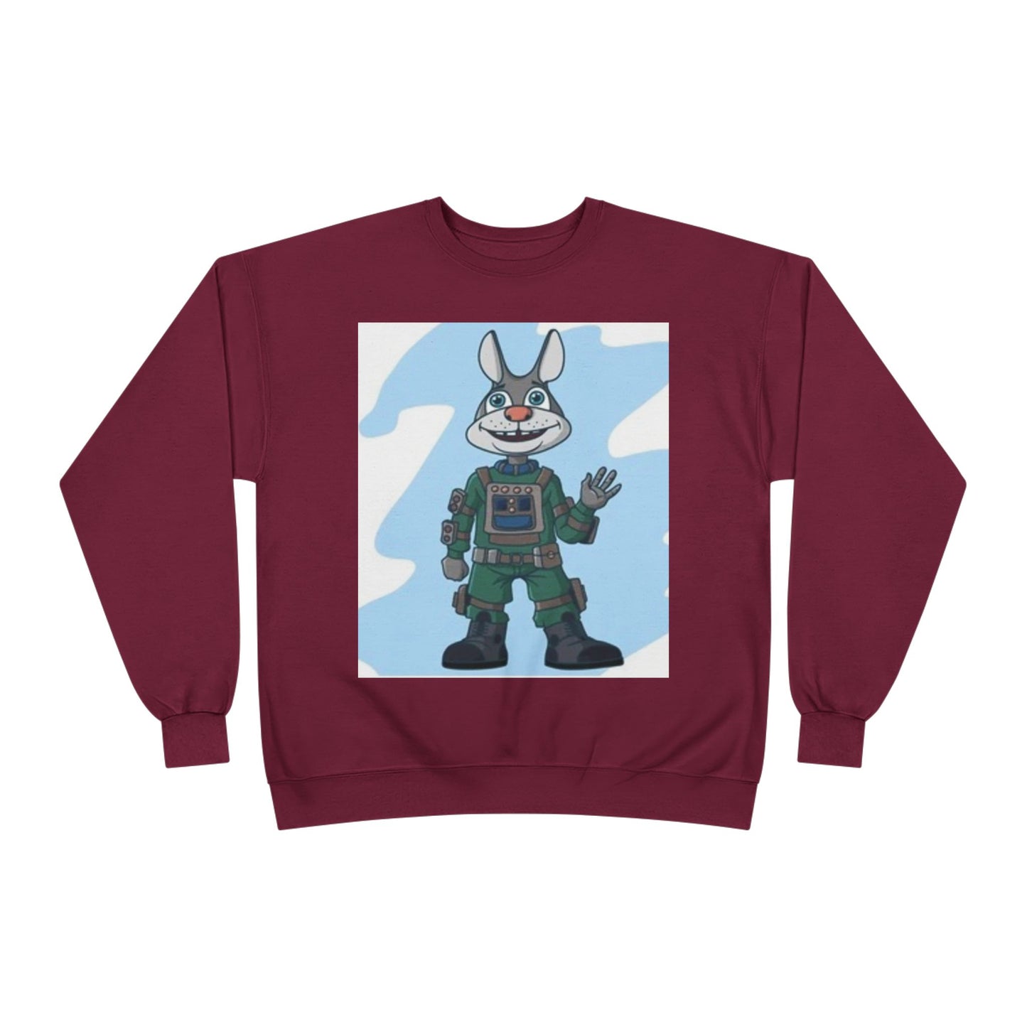 Unisex EcoSmart® Crewneck Sweatshirt - Playful Cartoon Character Design