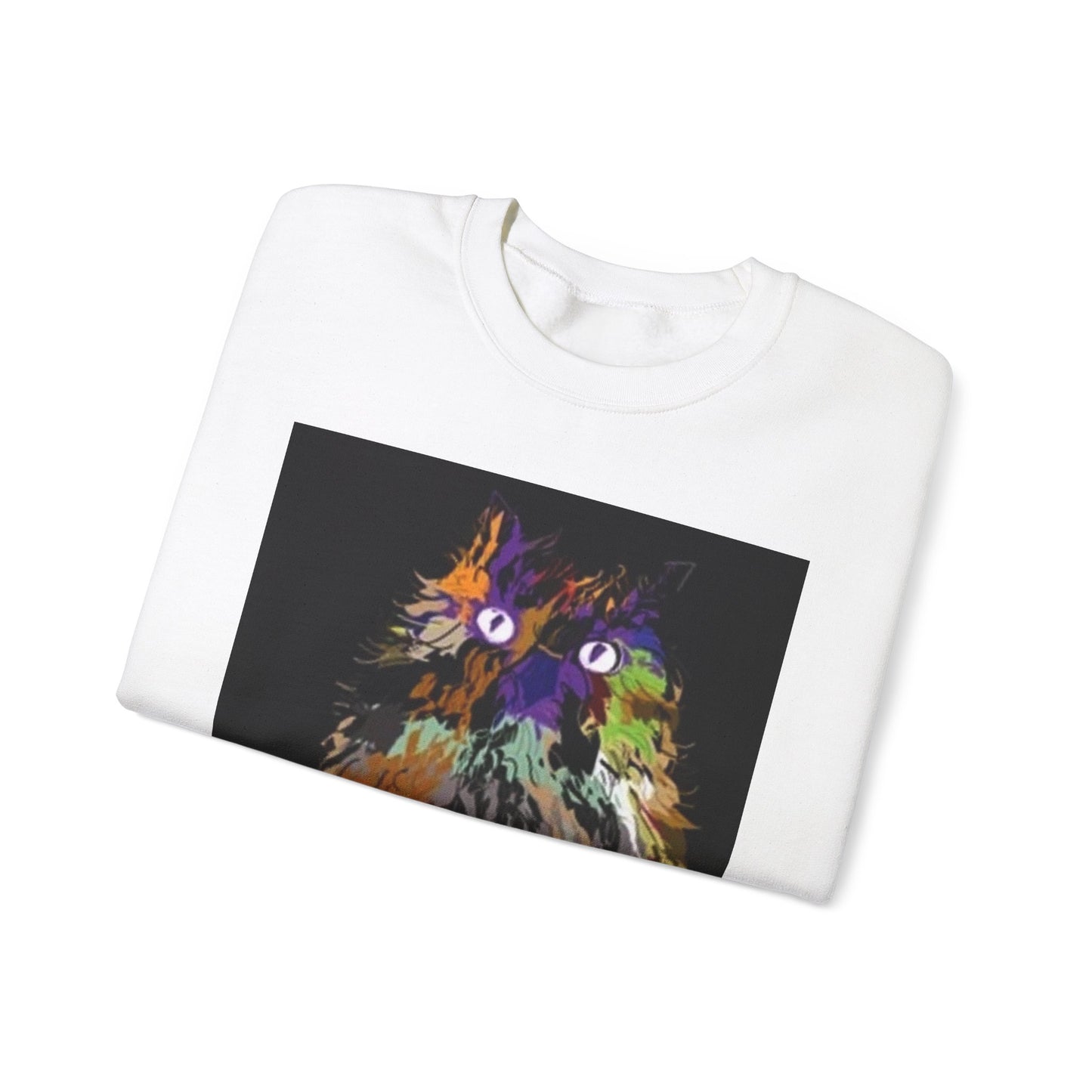 Colorful Owl Crewneck Sweatshirt - Unisex Heavy Blend™ - Cozy Art Wear for Animal Lovers