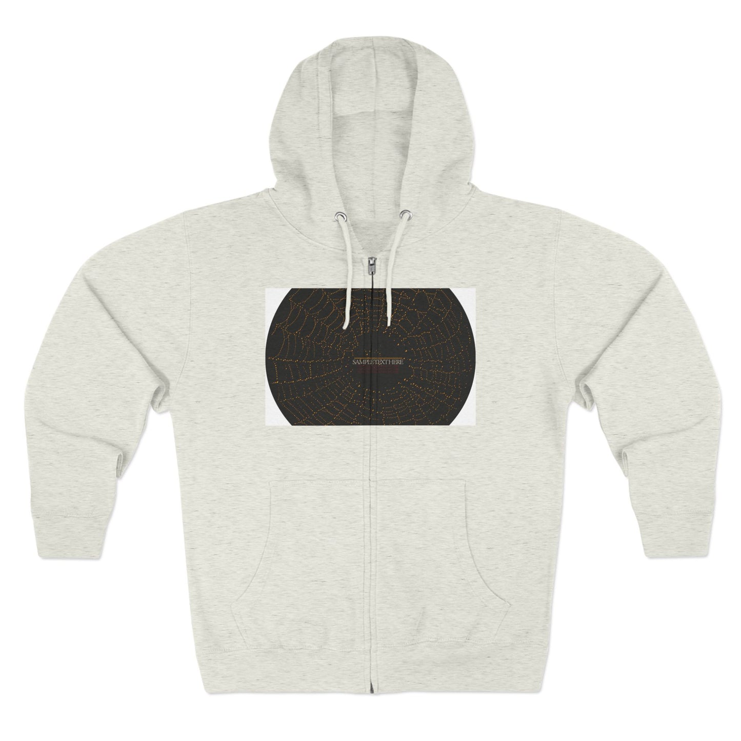 Unisex Zip Hoodie with Spider Web Design - Cozy Fashion for Halloween and Everyday Wear