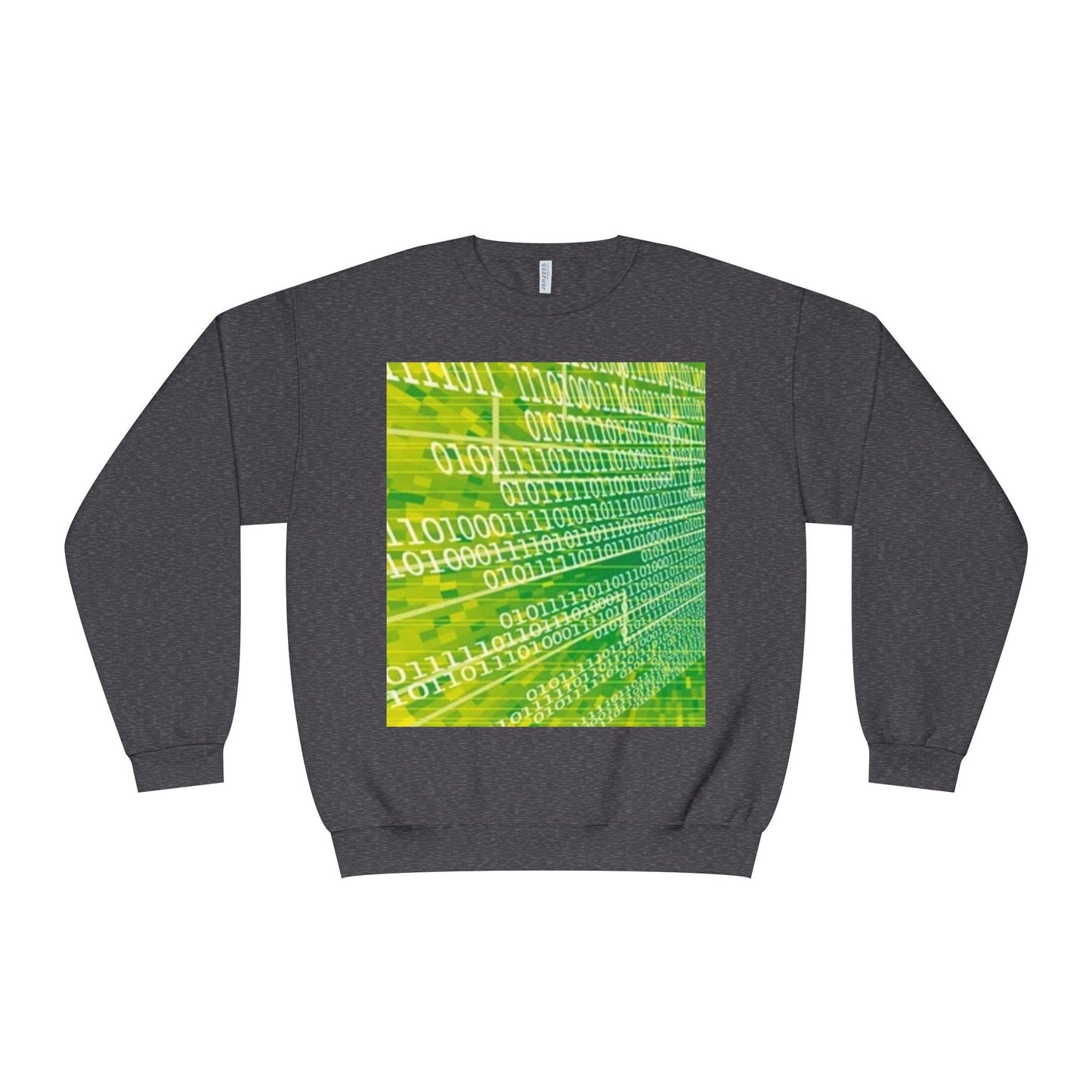 Binary Code Inspired Unisex Crewneck Sweatshirt - Tech Vibe for Cyber Enthusiasts