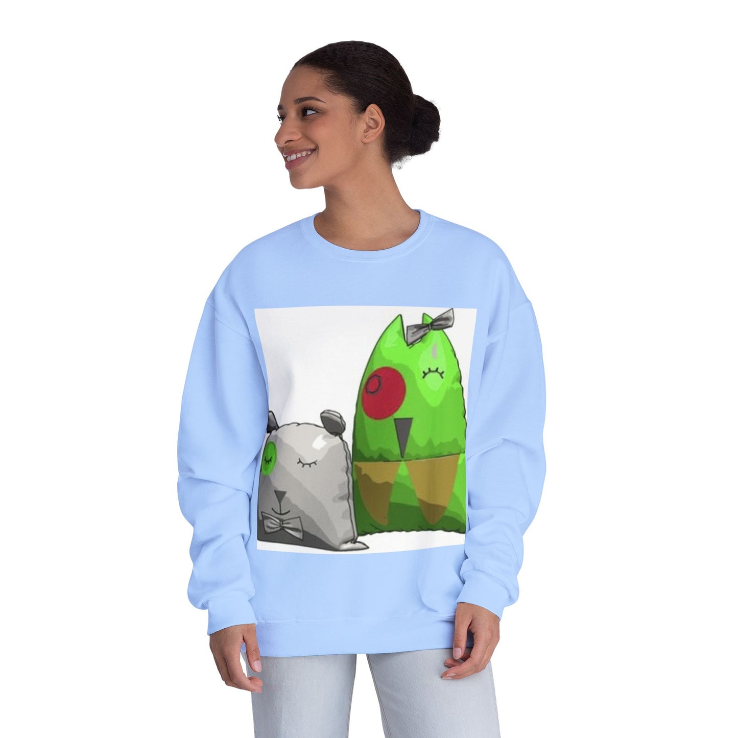 Cute Cartoon Monsters Unisex Crewneck Sweatshirt - Cozy Fun for All Ages