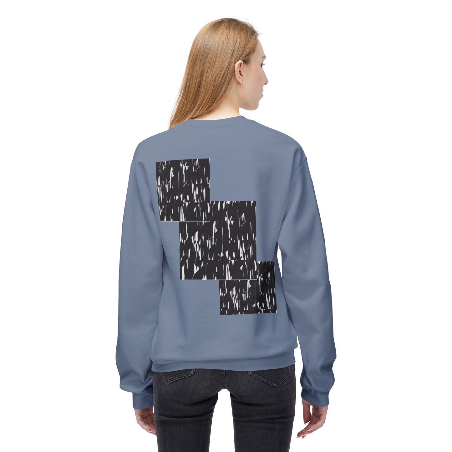 Modern Abstract Fleece Crewneck Sweatshirt - Cozy Unisex Apparel