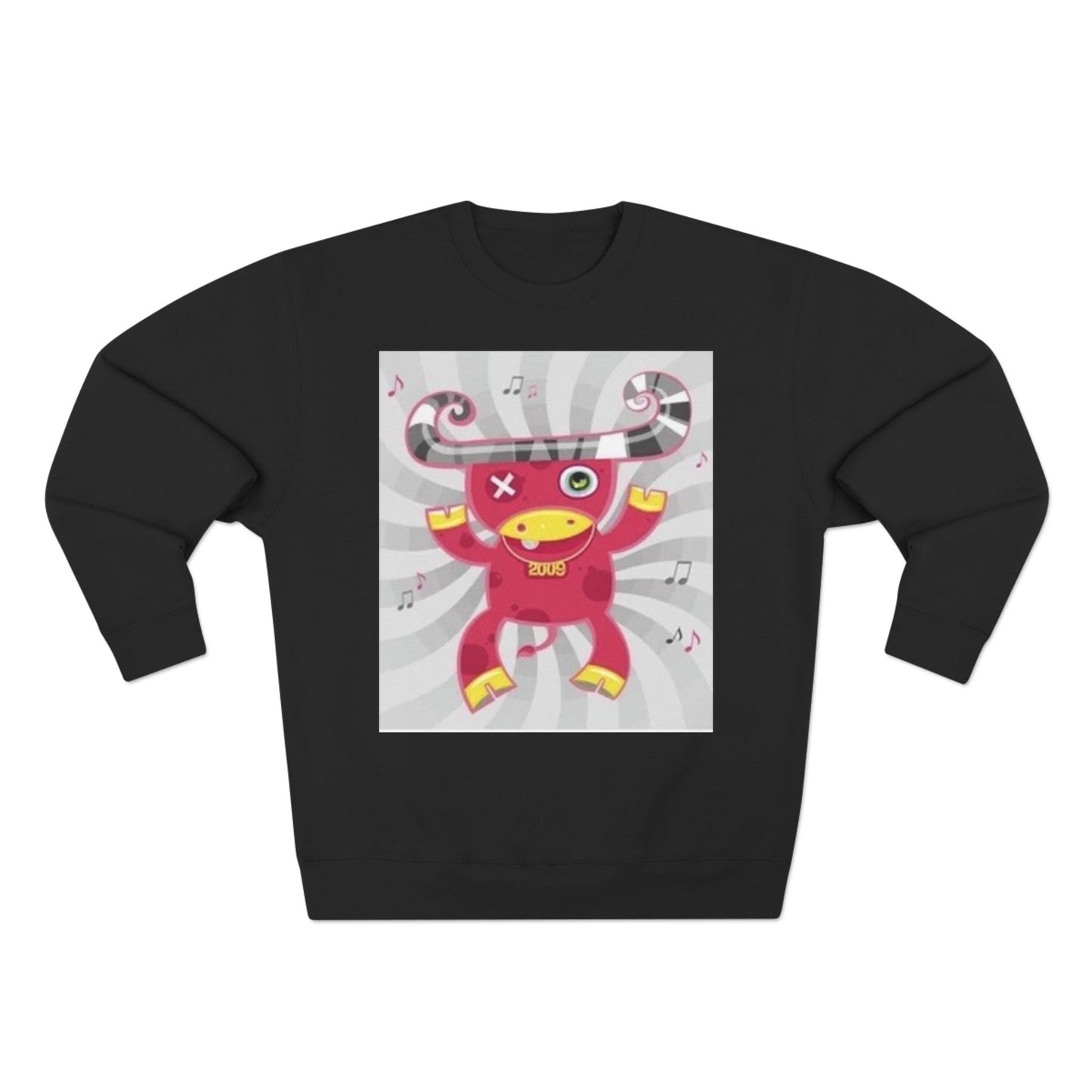 Fun Graphic Unisex Crewneck Sweatshirt - Playful Music Theme