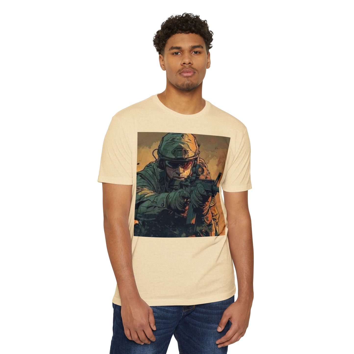 Edgy Skull Graphic T-Shirt - Unisex CVC Jersey