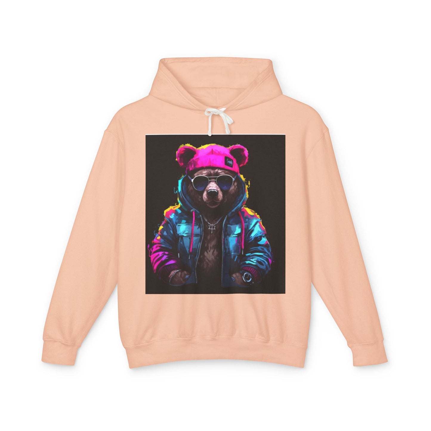 Cool Bear Hoodie - Unisex Lightweight Hooded Sweatshirt with Funky Design