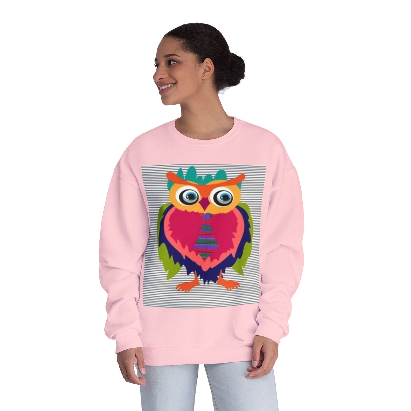 Colorful Owl Sweatshirt - Unisex Crewneck