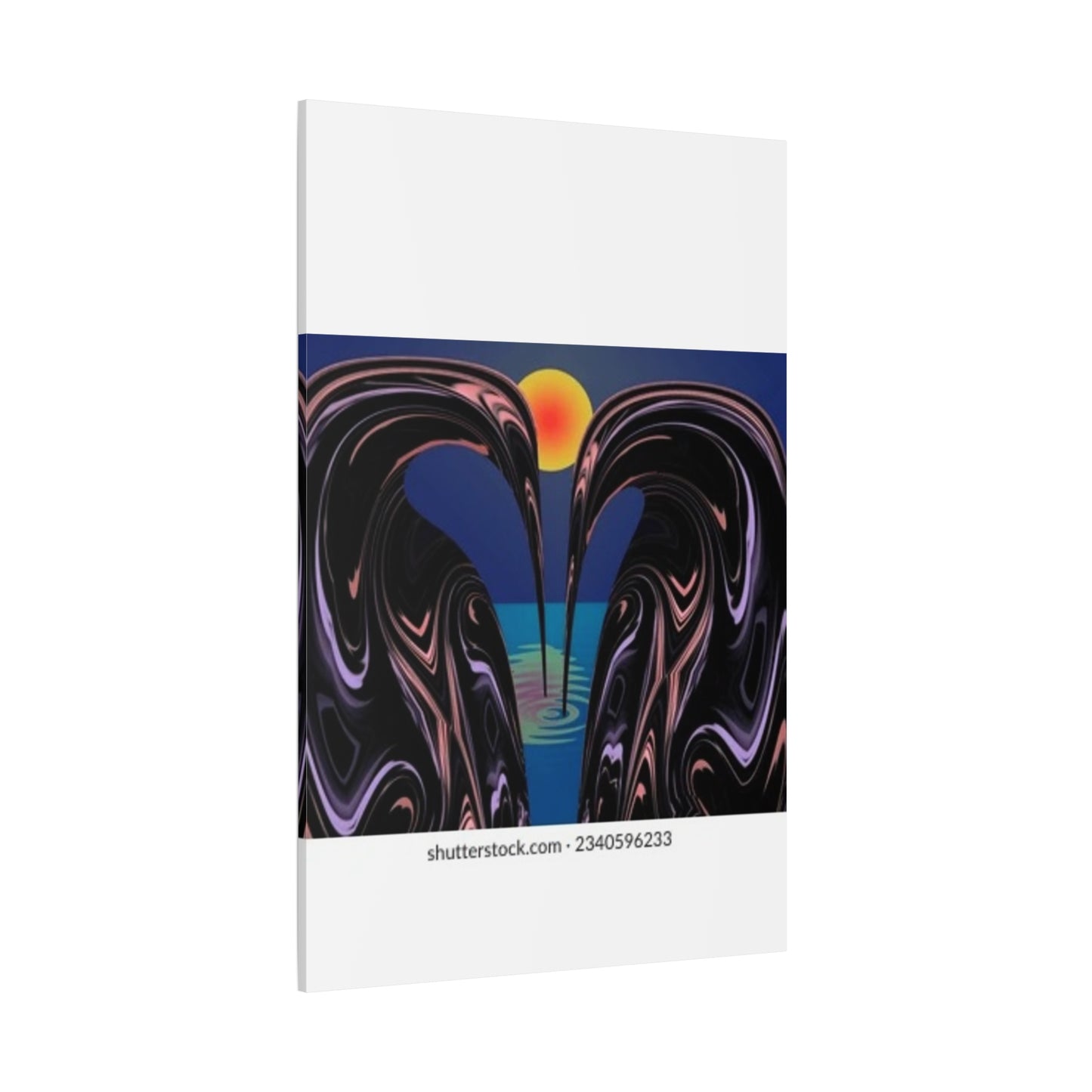 Romantic Abstract Canvas Art - Heart-Shaped Design for Home Decor