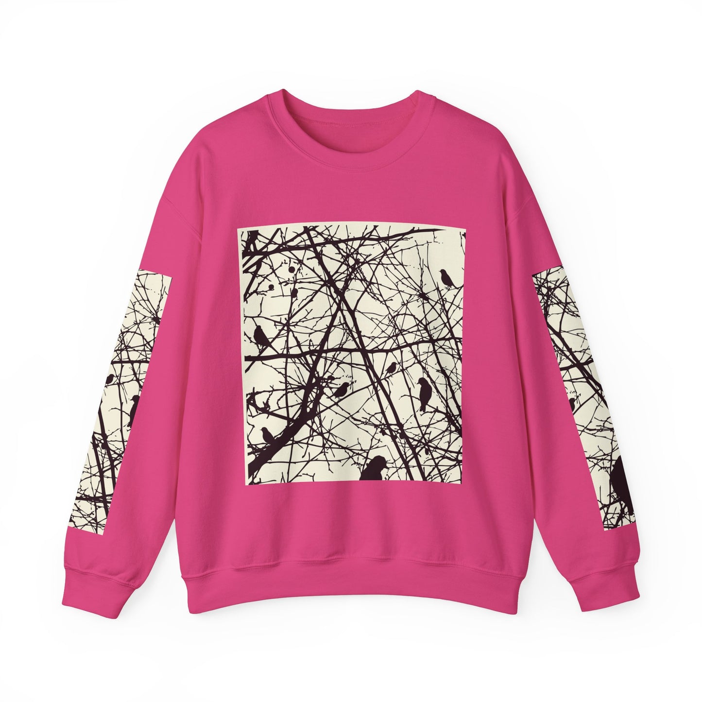 Nature-Inspired Unisex Crewneck Sweatshirt with Bird Print