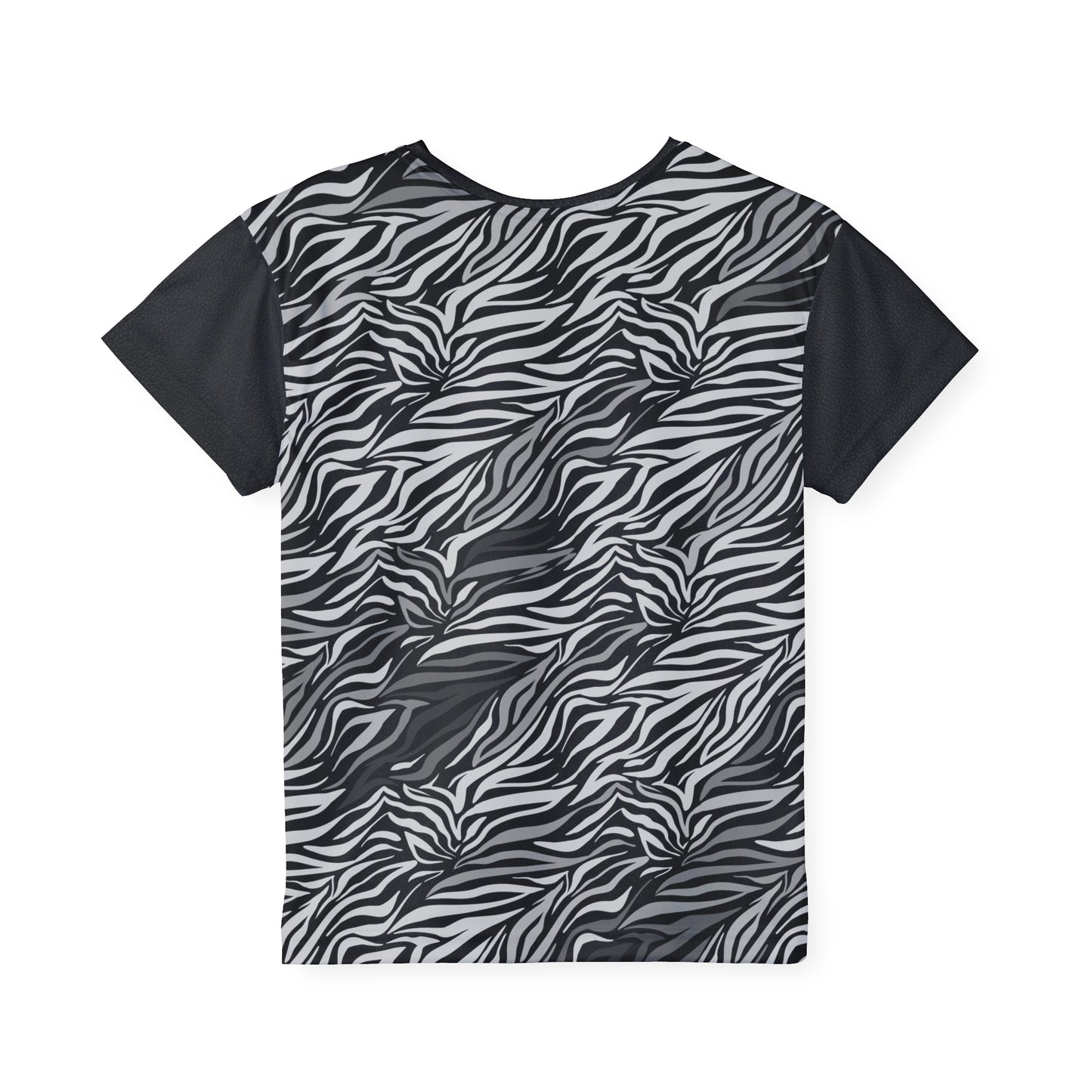 Zebra Print Kids Sports Jersey - Trendy Athletic Tee for Young Athletes