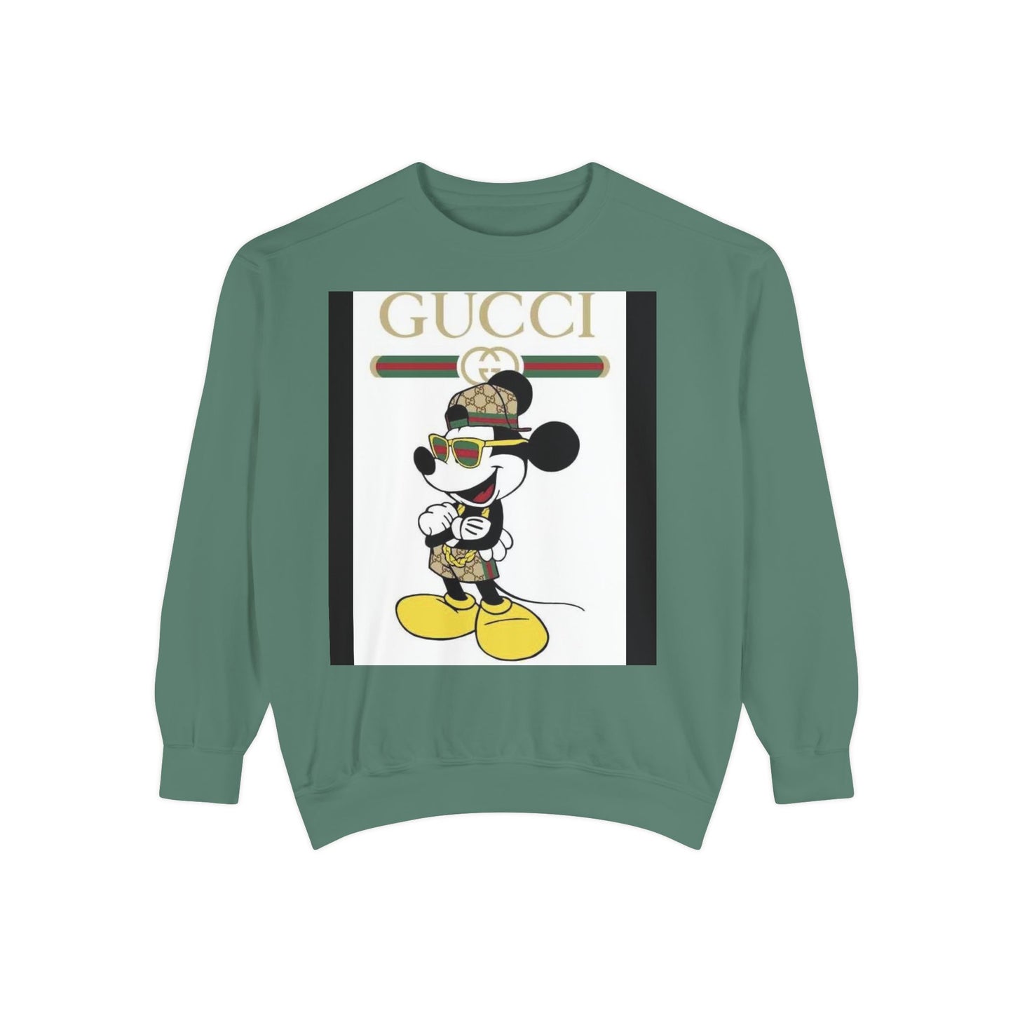 Mickey Mouse Gucci Streetwear Sweatshirt - Unisex Garment-Dyed