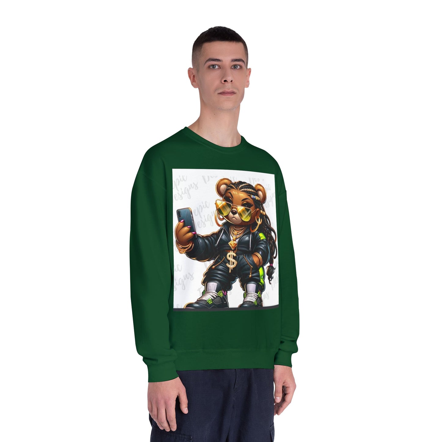 Street Style Bear Crewneck Sweatshirt - Unisex Urban Fashion