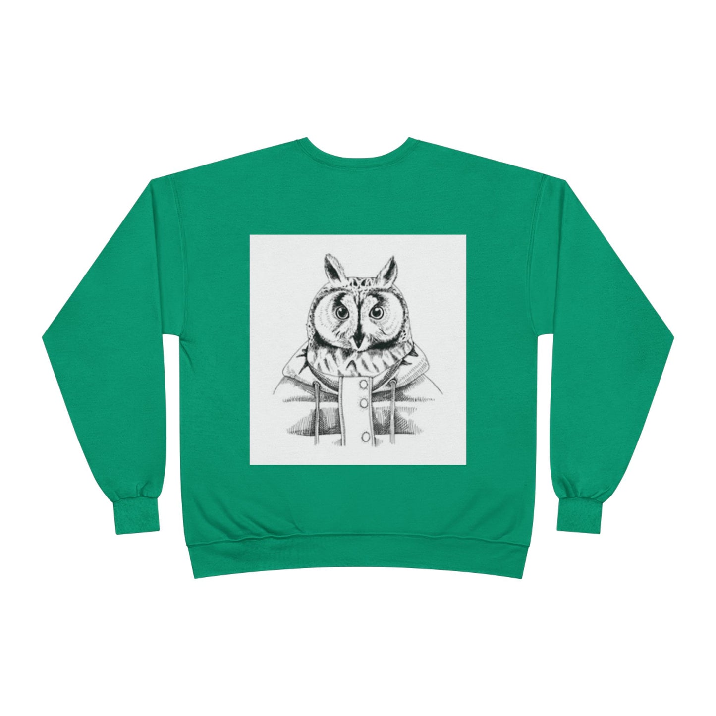 Whimsical Owl Eco-Friendly Crewneck Sweatshirt - Unisex