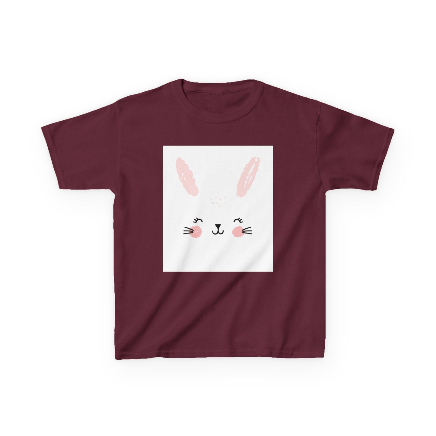 Adorable Bunny Kids Heavy Cotton Tee - Perfect for Easter & Everyday Fun