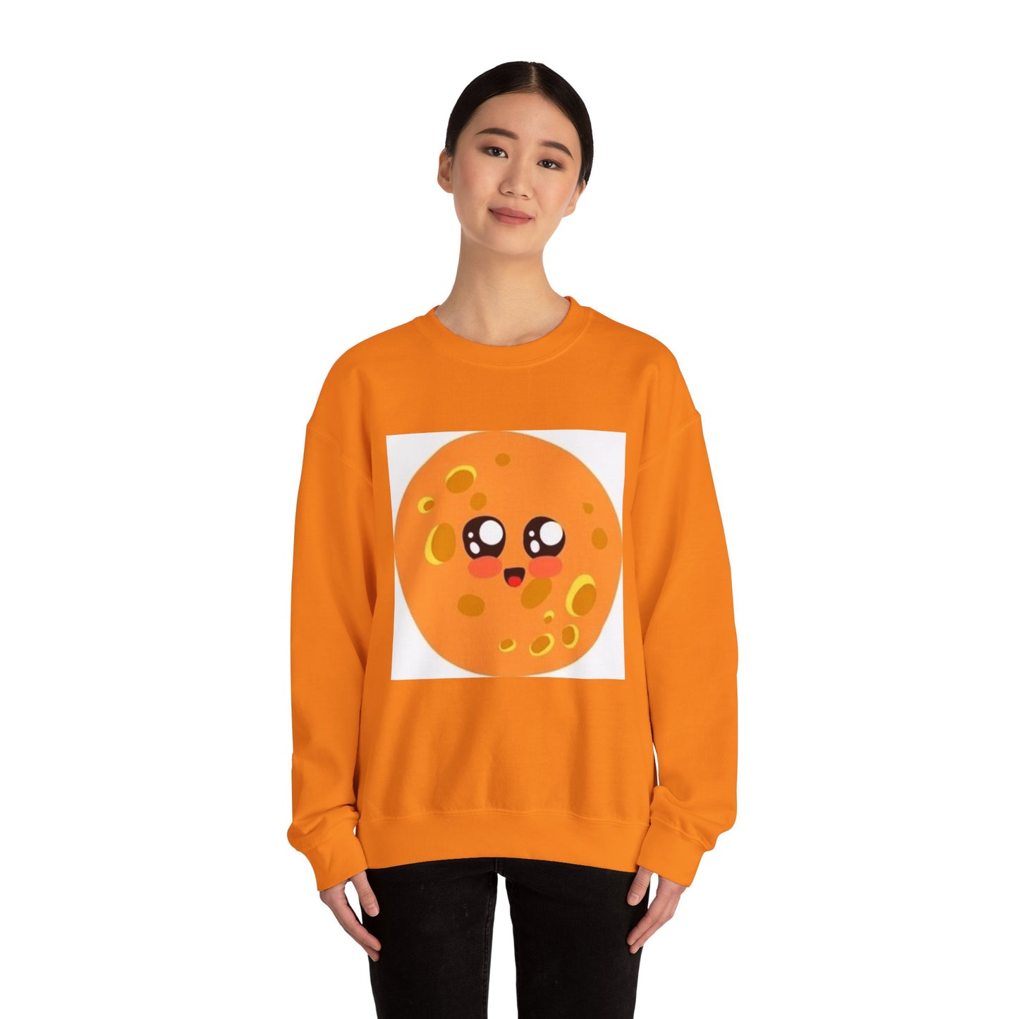Cute Cartoon Moon Unisex Sweatshirt - Heavy Blend Crewneck