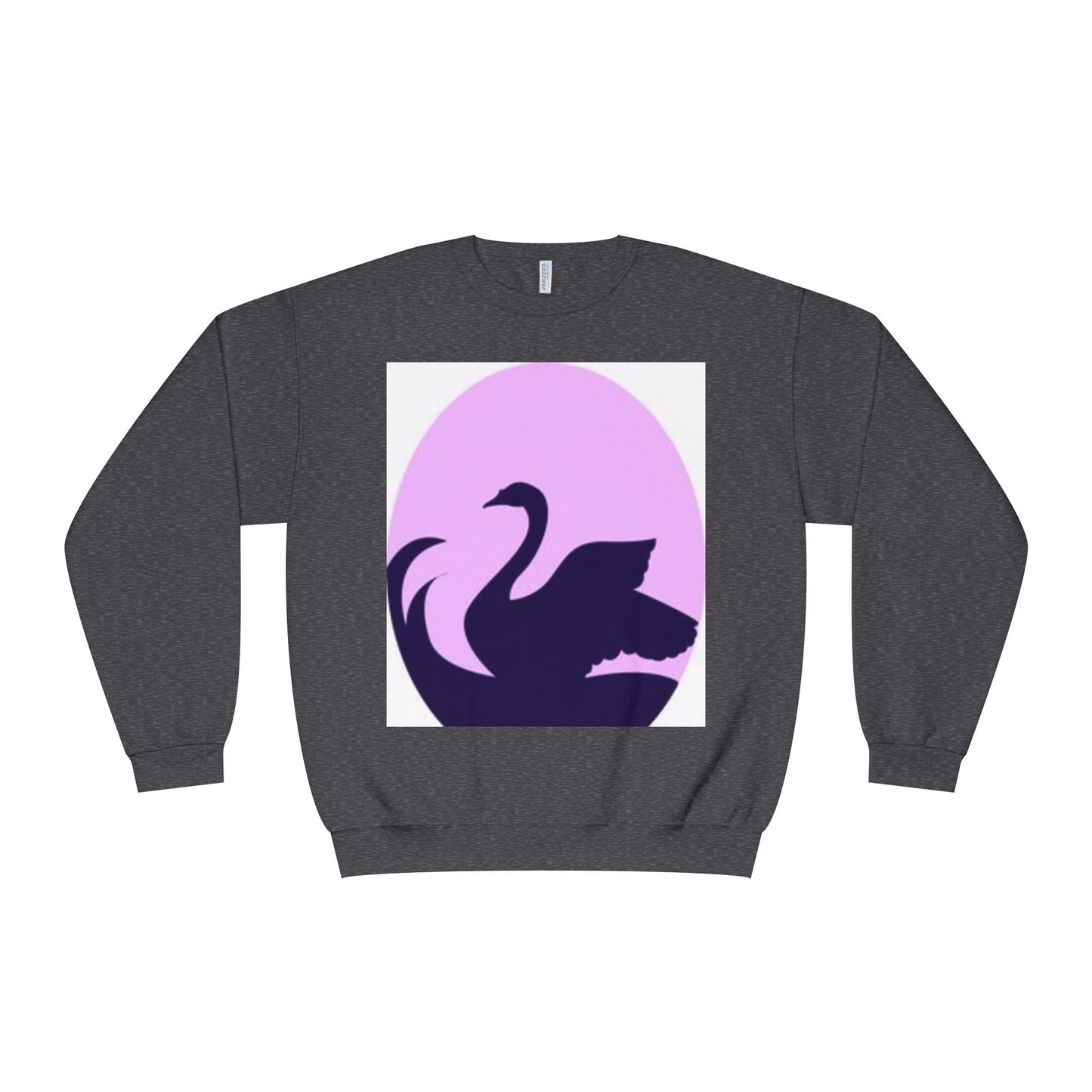 Elegant Swan Silhouette Unisex Crewneck Sweatshirt - Cozy Spring Fashion