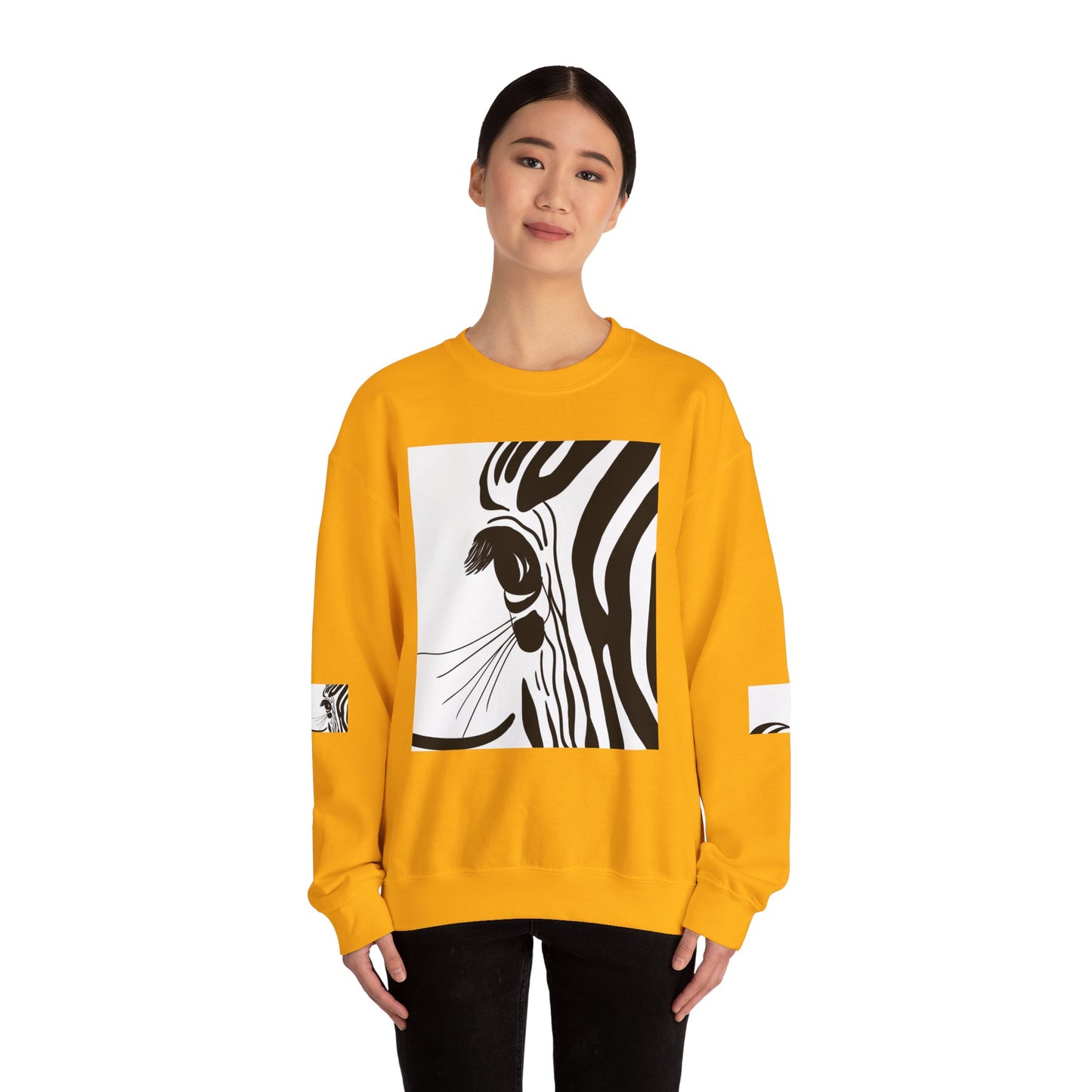 Artistically Designed Zebra Crewneck Sweatshirt - Perfect for Nature Lovers