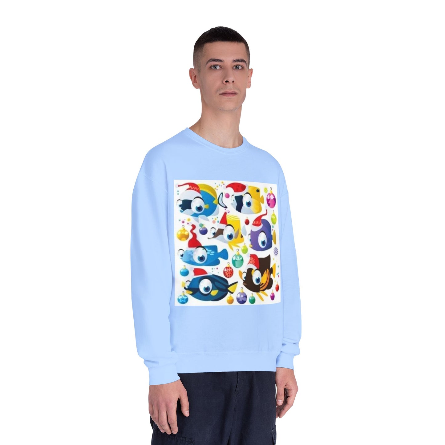 Whimsical Colorful Crewneck Sweatshirt – Fun Cartoon Design