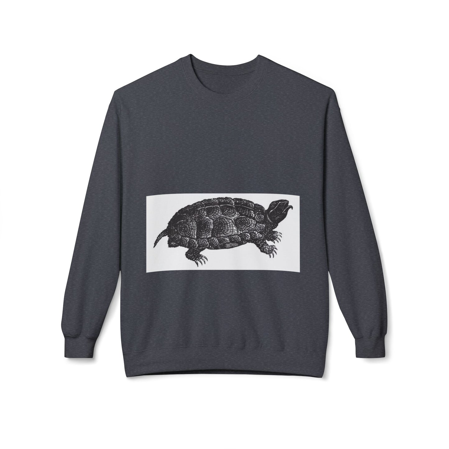 Turtle Design Unisex Fleece Crewneck Sweatshirt - Chill Vibes, Perfect Gift for Nature Lovers
